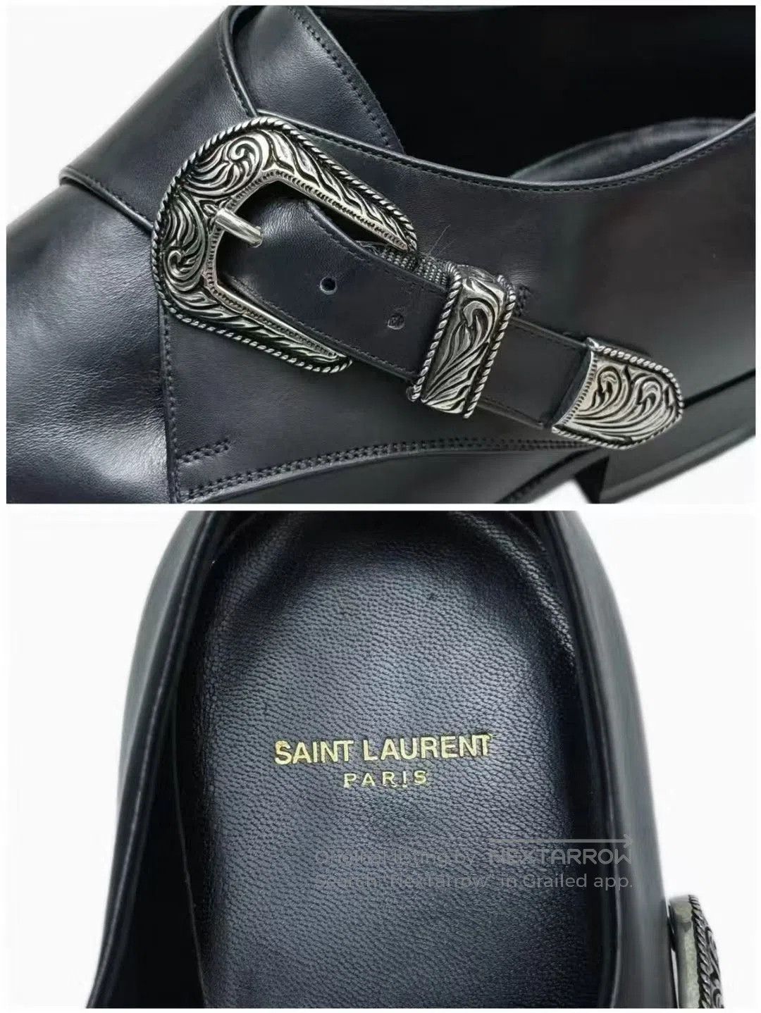 Saint Laurent Paris Saint Laurent Paris 14ss Western Buckle Leather Shoes. Size US 10 / EU 43 - 2 Thumbnail