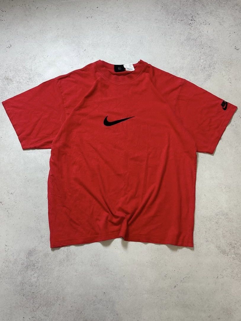 Nike × Vintage Vintage Nike Premier Big Swoosh Boxy T-shirt Y2K XL Size US XL / EU 56 / 4 - 1 Thumbnail