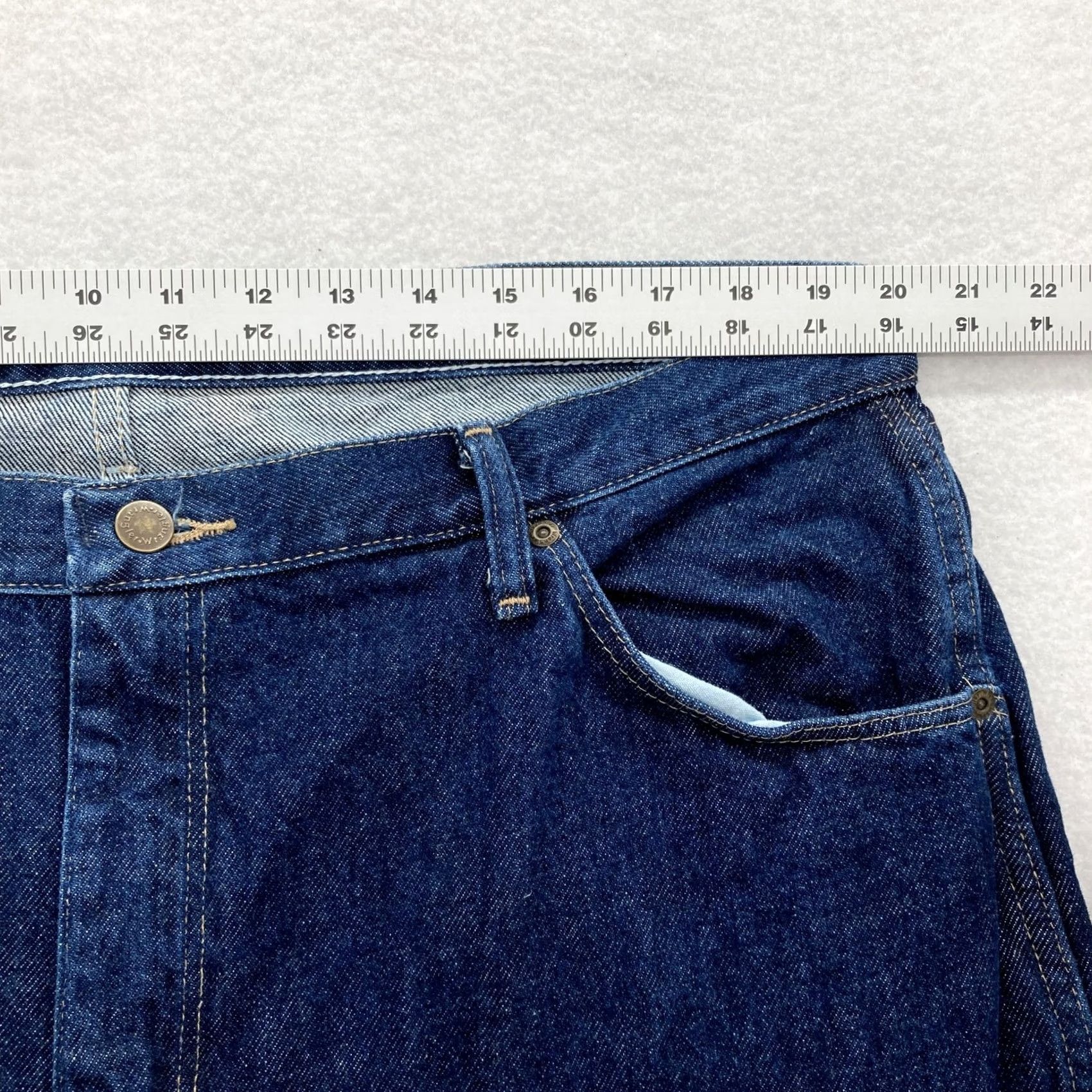 Wrangler Wrangler Jeans Mens 40x30 Five Star Regular Fit Straight Leg Denim Workwear Blue 5-Pocket Zip Fly Mens Jeans Regular Fit Size US 40 / EU 56 - 6 Thumbnail