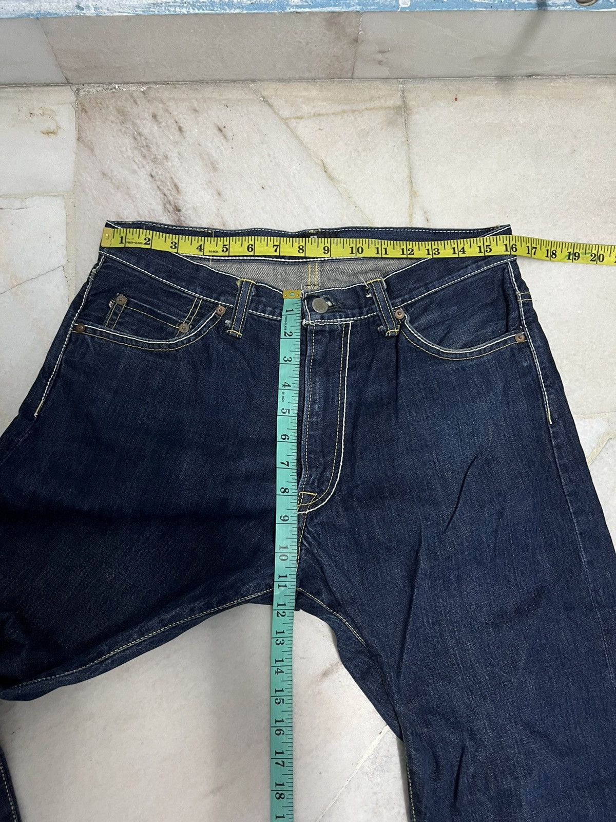 If Six Was Nine × Japanese Brand × Le Grande Bleu (L.G.B.) 💥Baggy💥VINTAGE SUBCIETY SELVEDGE JEANS Size US 32 / EU 48 - 12 Thumbnail