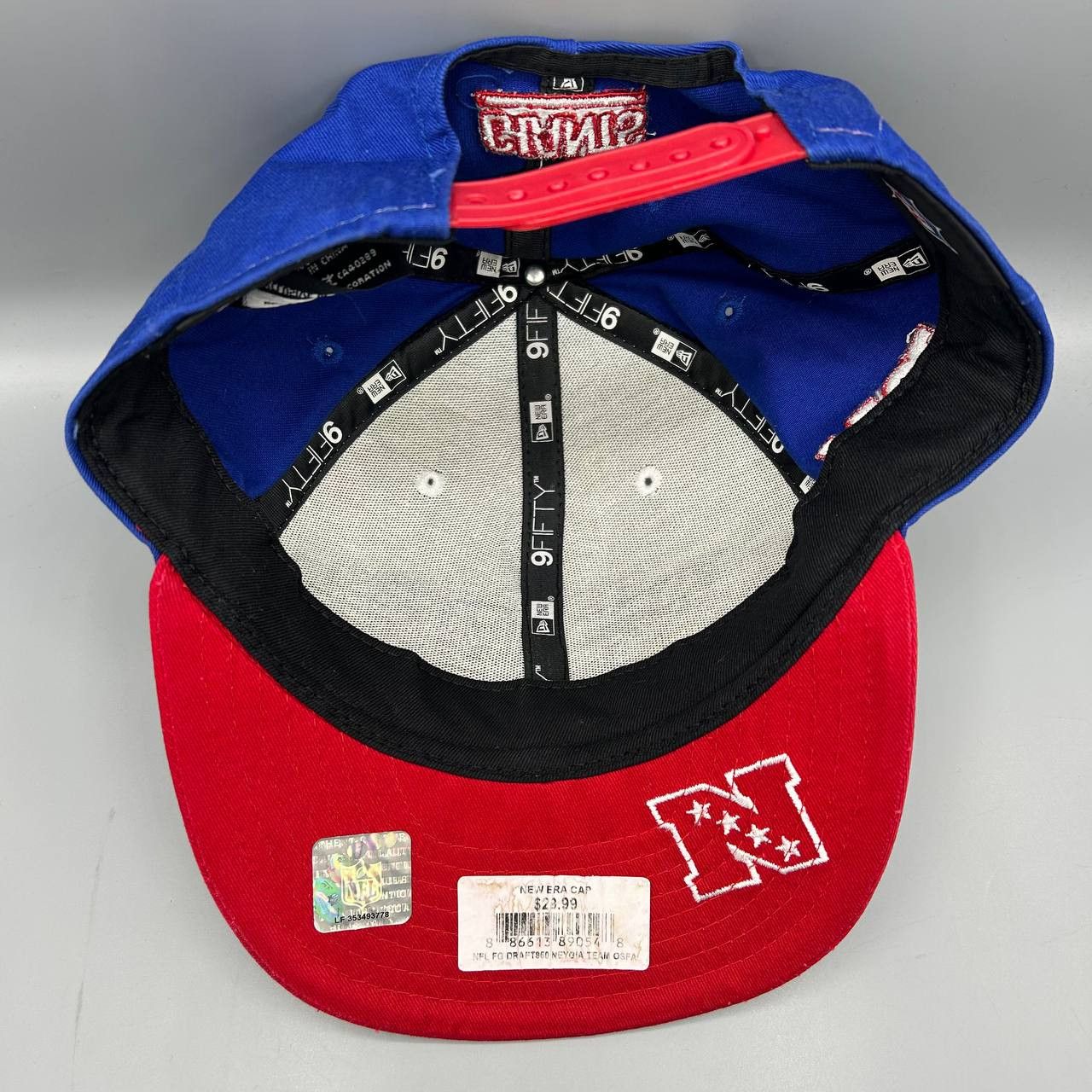 New Era New York Giants Hat Men NFL 9Fifty Snap Back Cap Cotton New Size ONE SIZE - 2 Thumbnail