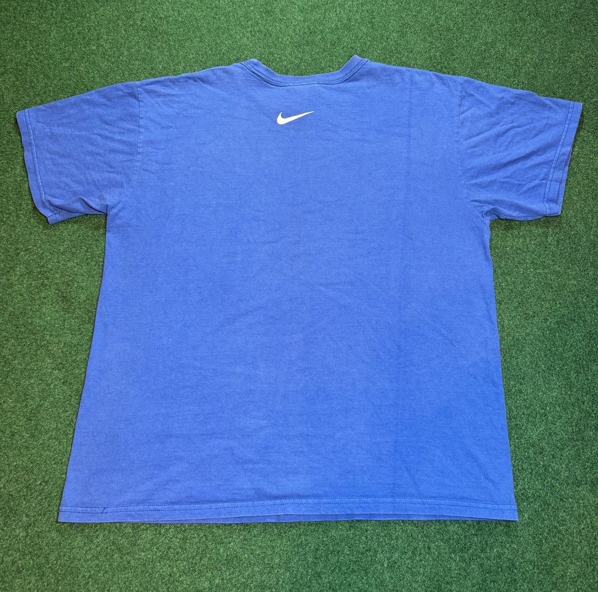 Nike × Vintage Vintage Y2K Nike Graffiti Hip Hop Blue T Shirt Size US L / EU 52-54 / 3 - 3 Thumbnail