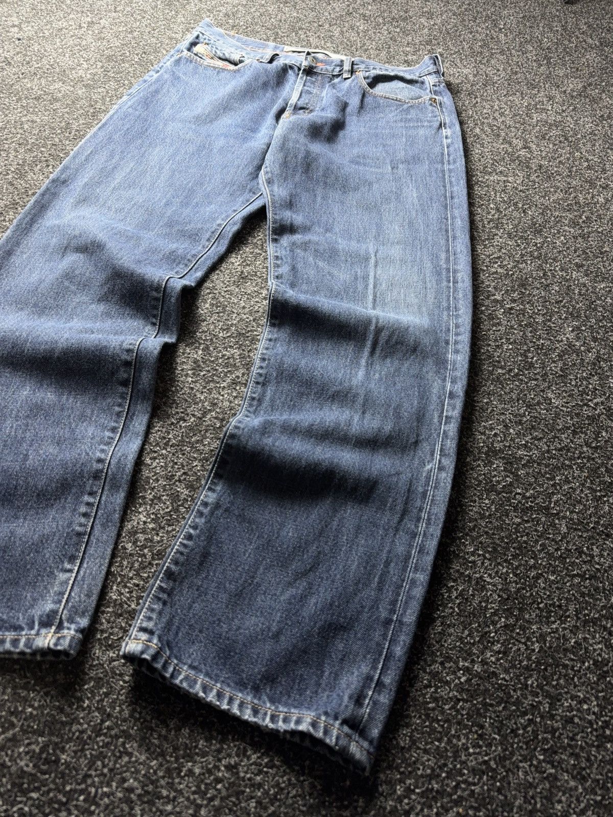 Diesel Luxury 90s Y2K Diesel Industry Made in Italy Straight Jeans Size US 36 / EU 52 - 3 Thumbnail