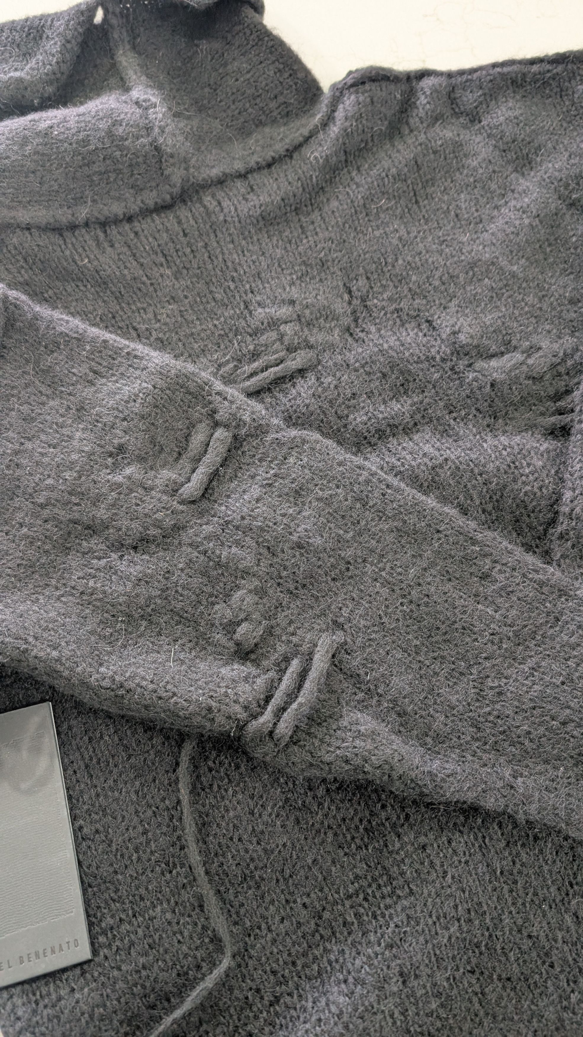 Isabel Benenato Isabel Benenato Black Alpaca Mohair Turtleneck Size M Size M / US 6-8 / IT 42-44 - 4 Thumbnail