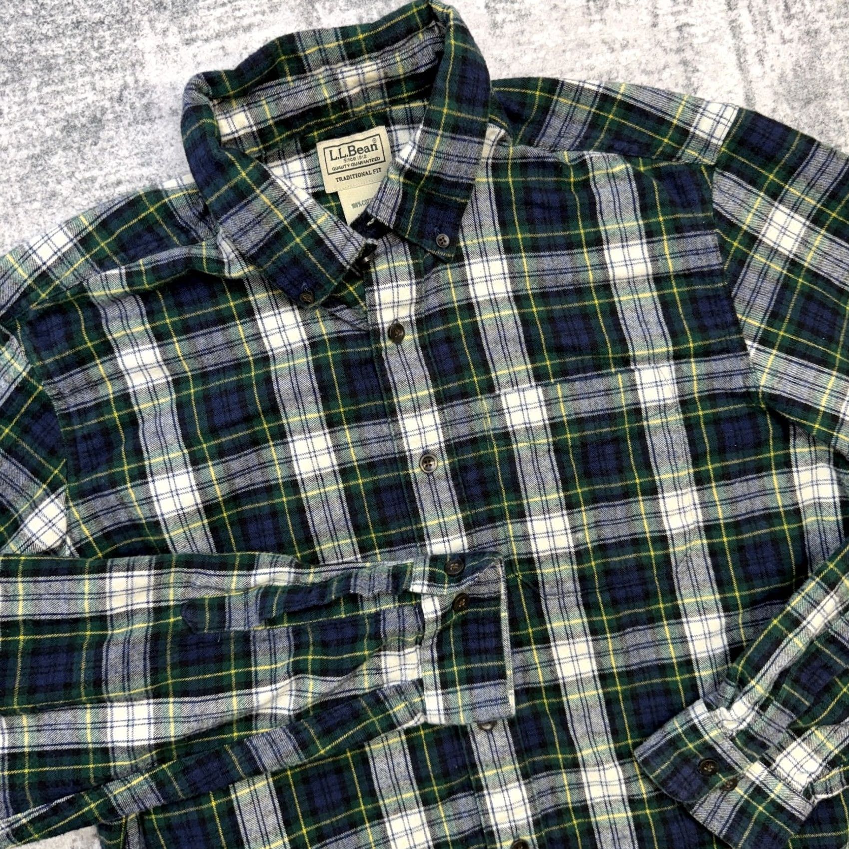 Vintage LL Bean Flannel Shirt Mens Medium Dress Gordan Tartan Plaid Chore Work Casual Size US M / EU 48-50 / 2 - 2 Thumbnail