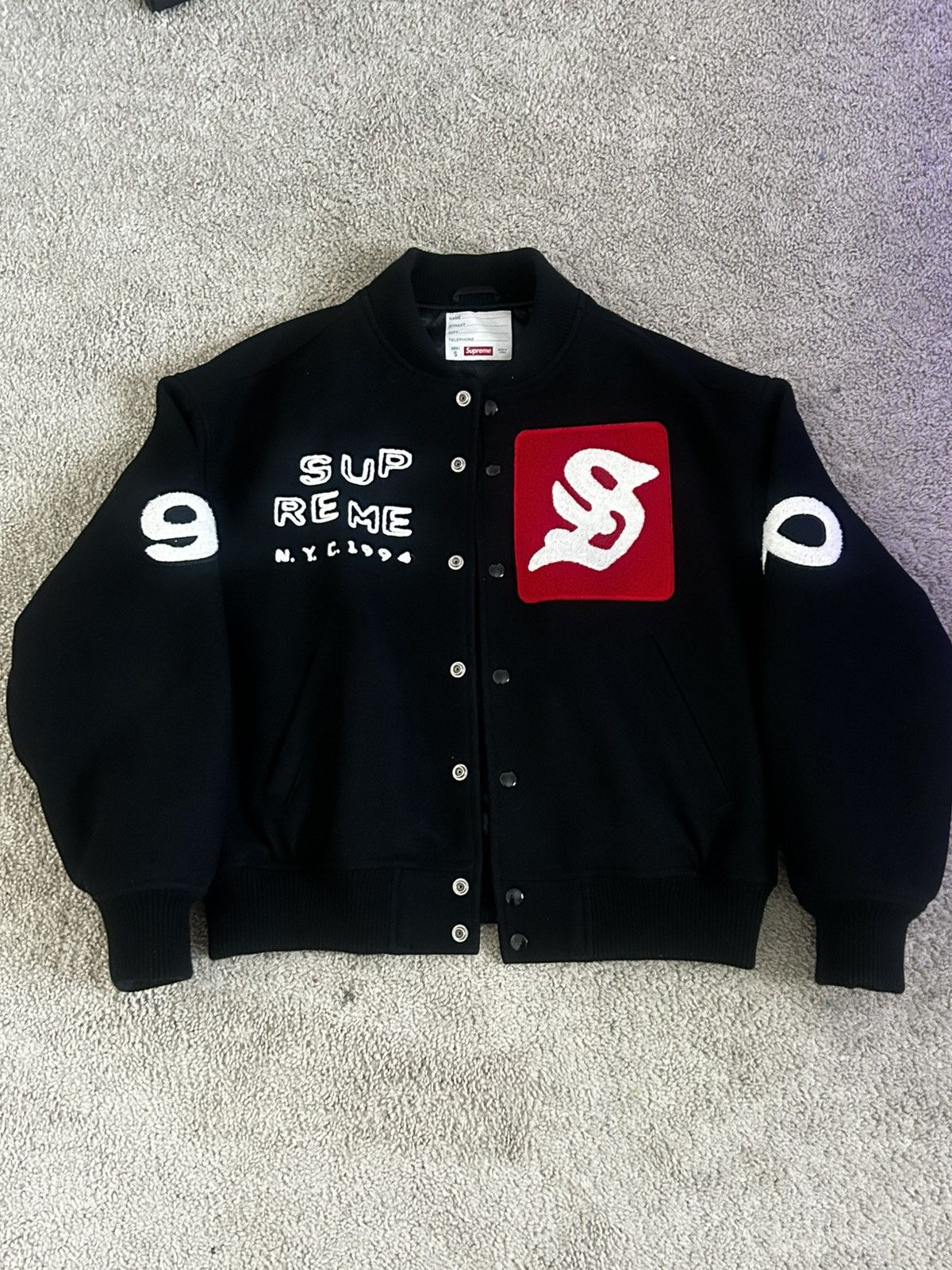 【最終値下げsupreme 2006AW VARSITY JACKET Supreme Supreme All City Leather Varsity (2006) | Grailed