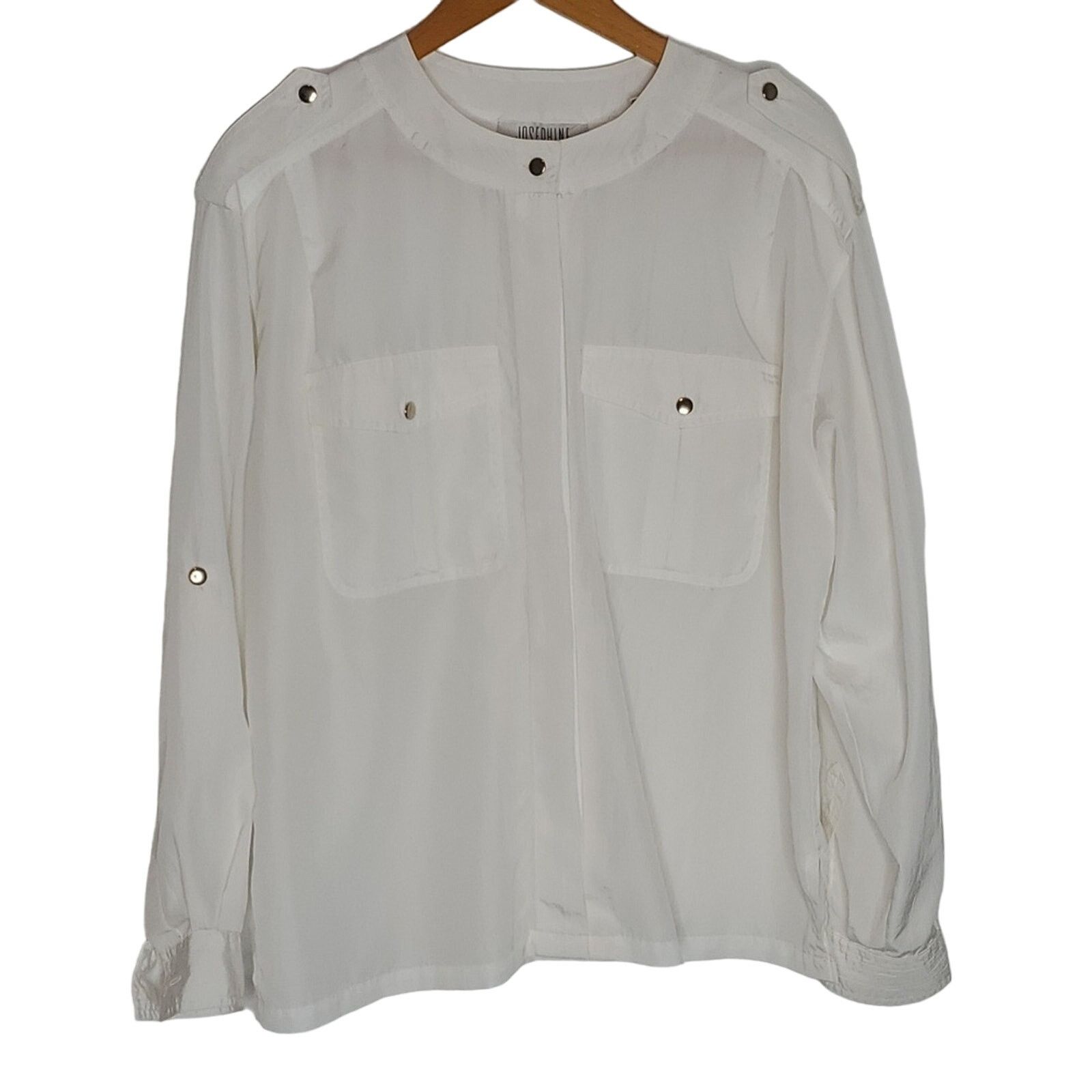 Vintage Vintage Josephine White Blouse Size L / US 10 / IT 46 - 1 Thumbnail