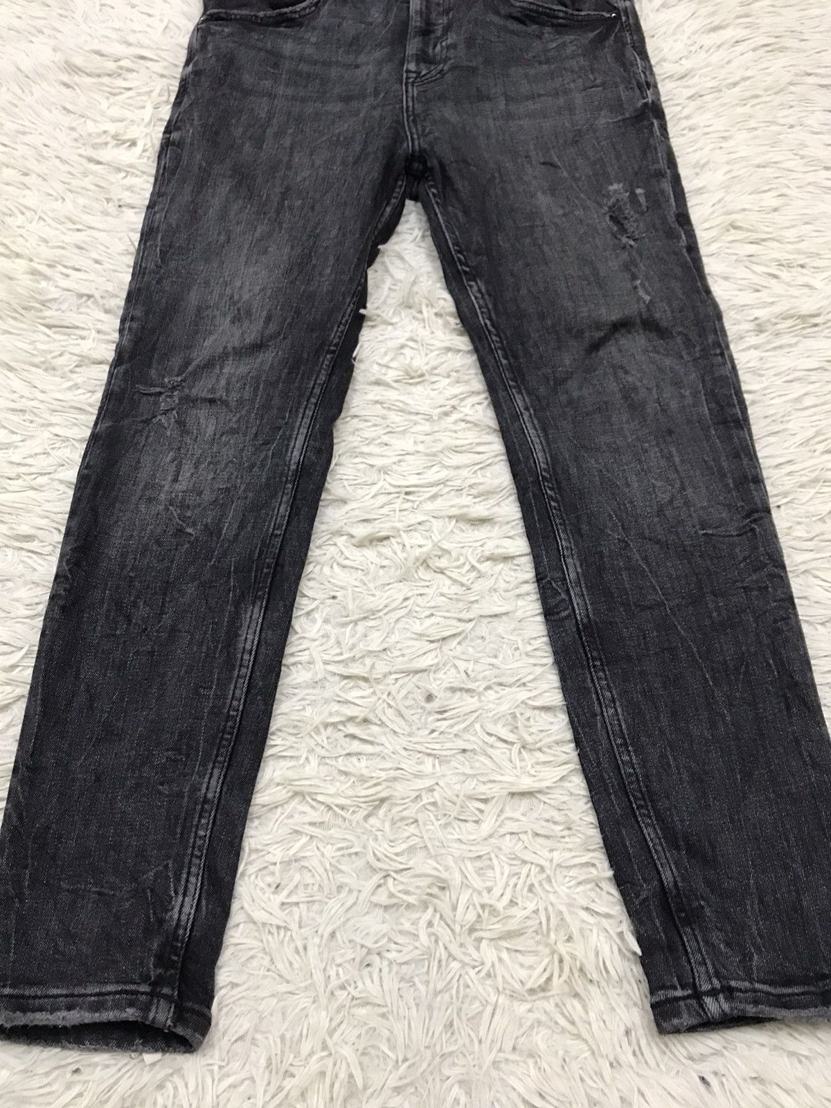 Japanese Brand Zara Man Denim Wear Skinny Fit Distressed Jeans Size US 29 - 4 Thumbnail