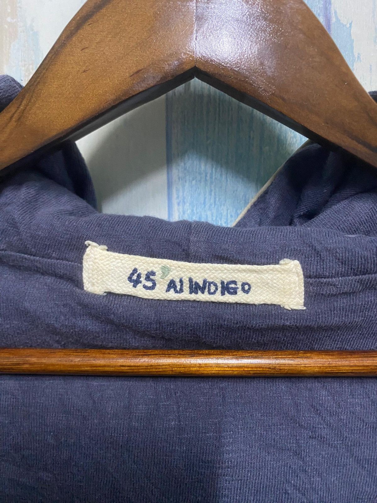 45rpm × Japanese Brand × Vintage Vintage 45rpm Indigo Sherpa Hoodie Zip Up Size S / US 4 / IT 40 - 7 Thumbnail