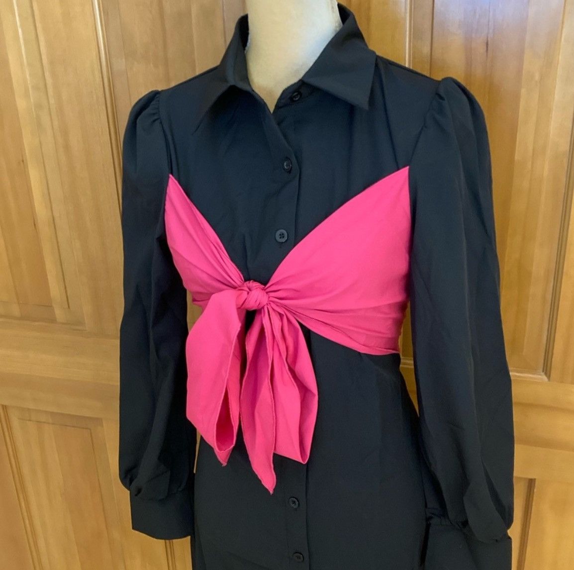 Designer × Other NWT, Lavishly Paris Women’s BowTie Shirt Dress Size M / US 6-8 / IT 42-44 - 13 Thumbnail