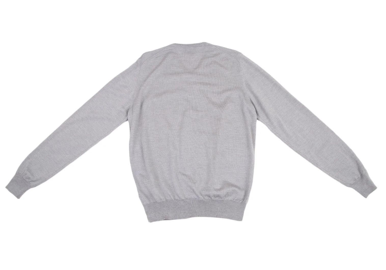 Armani Collezioni Wool V-Neck Knit Sweater in Gray, Size L Size US XXS / EU 40 - 8 Thumbnail