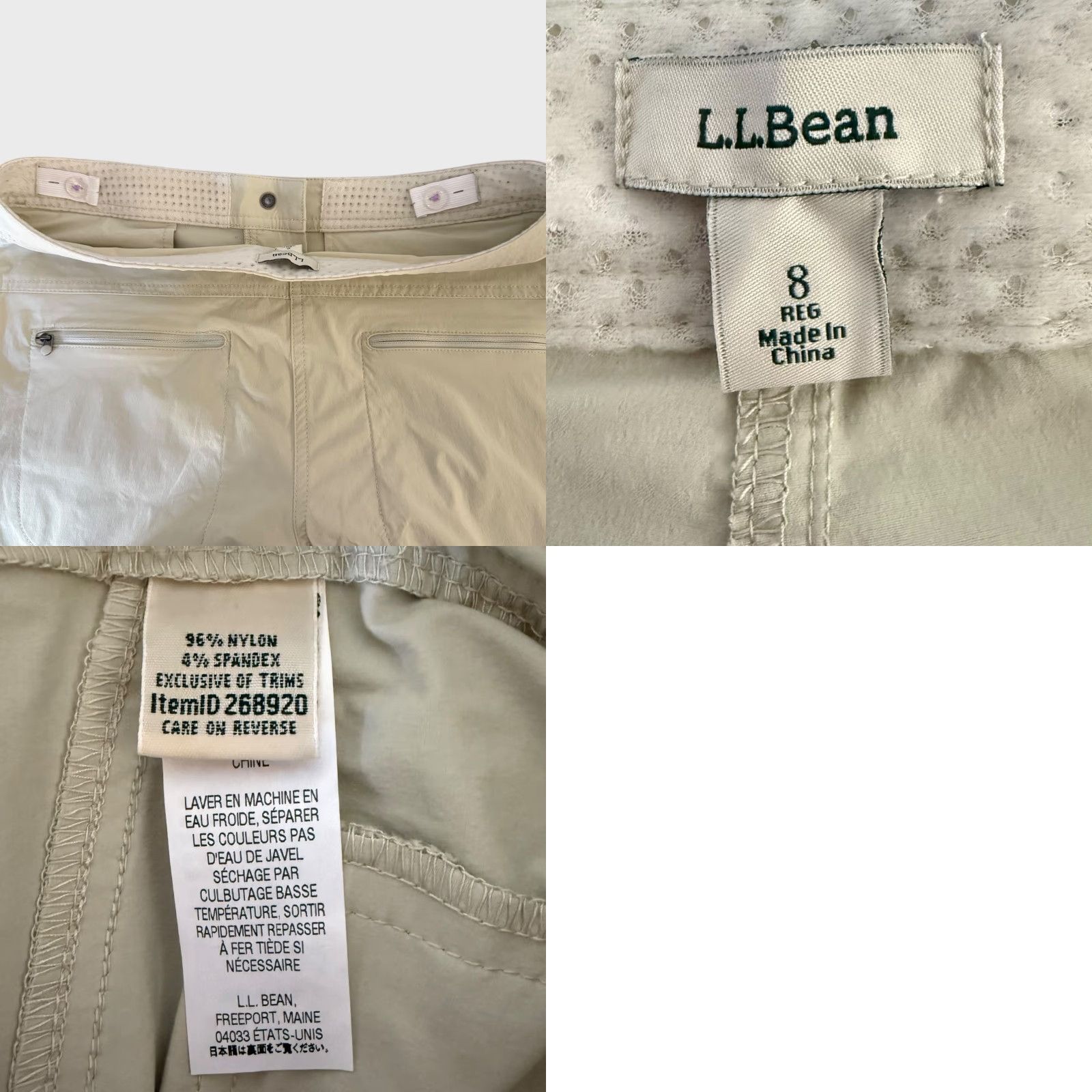 Vintage L.L. Bean Tropicwear Cargo Capri Pants Beige Women's 8 Hiking Trekking Outdoors Size 30" / US 8 / IT 44 - 8 Thumbnail