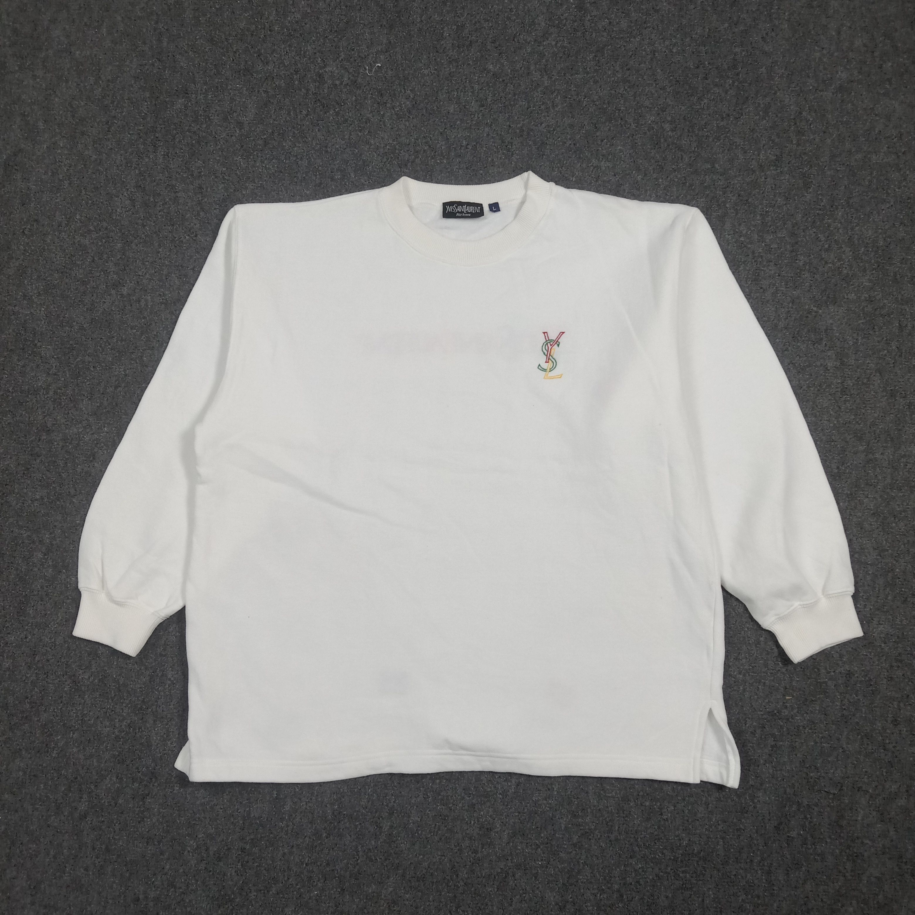 Yves Saint Laurent YSL Yves Saint Laurent Embroidery Sweatshirt C275N23 Size US L / EU 52-54 / 3 - 3 Thumbnail