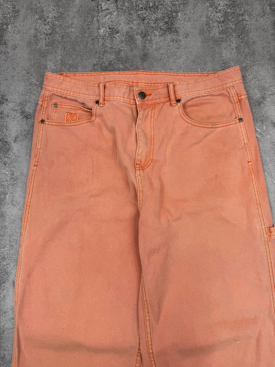 Karl Kani Karl Kani Men Orange Carpenter Denim Jeans Baggy Size L Size US 37 - 8 Thumbnail
