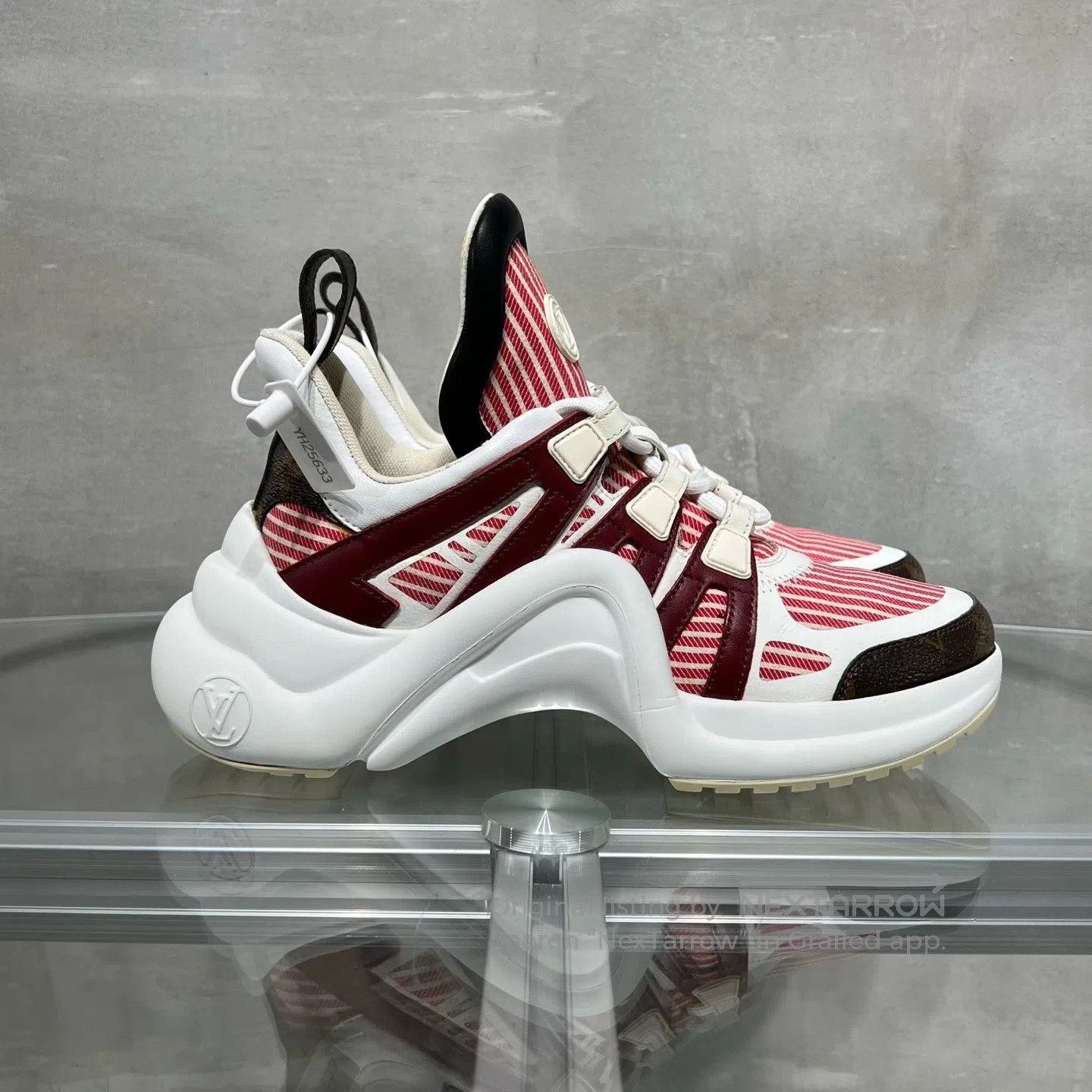 Louis Vuitton Louis Vuitton Archlight White and Red Vintage Leather Croc Size US 6.5 / IT 36.5 - 4 Thumbnail