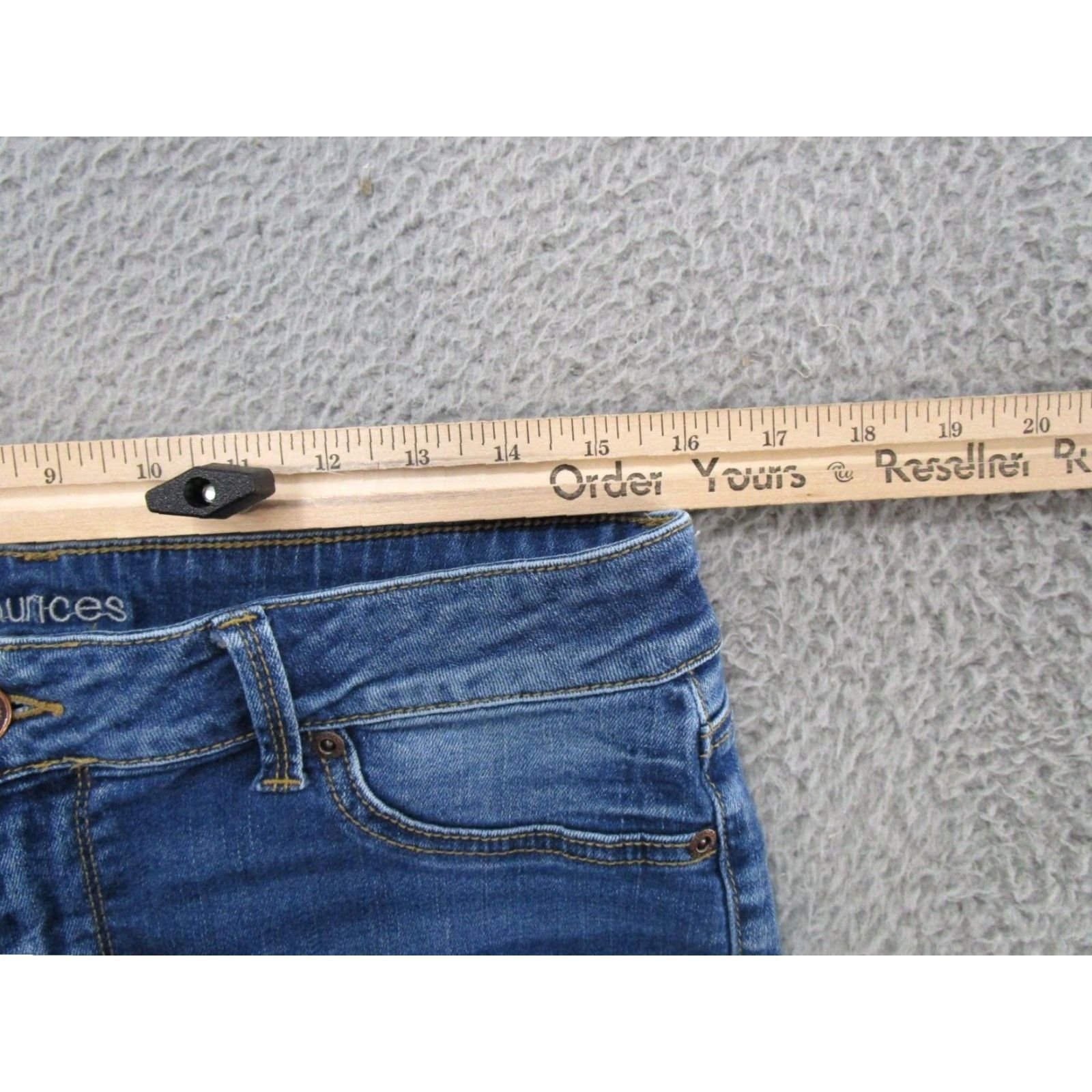 Vintage Maurice's Women's Denim Jeans Tapered Leg Stretch Blue Size L Short Regular Jeans Womens - Size 36" / US 14 / IT 50 - 5 Thumbnail