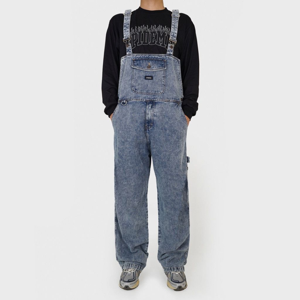 Image of Leather Epidemic Overall Jumpsuit Dungarees Denim in Blight Blue Denim, Men's (Size 34)