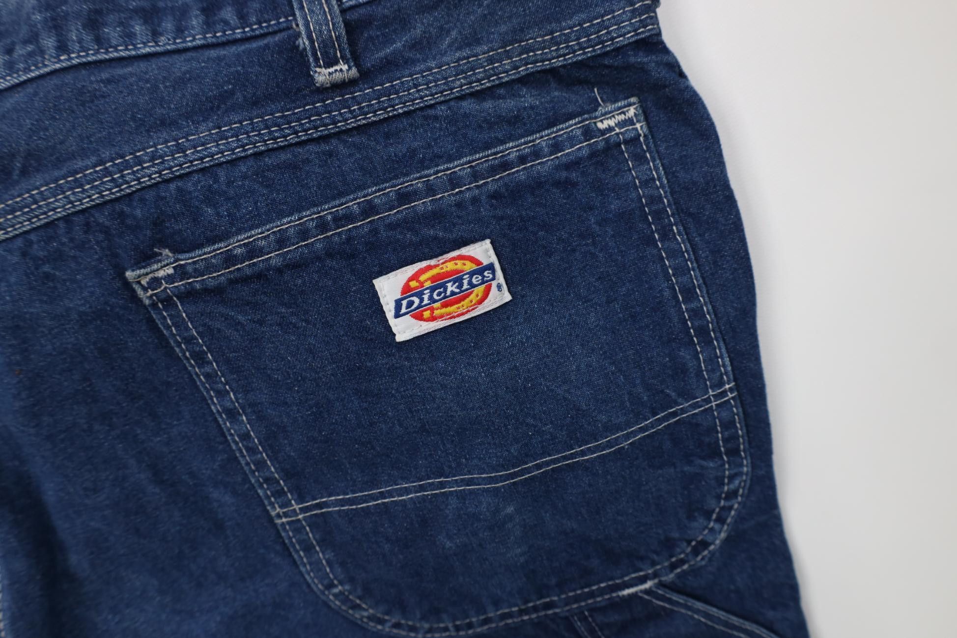 Dickies Vintage 70s Dickies Wide Leg Dungaree Denim Jeans Blue USA Size US 38 / EU 54 - 14 Thumbnail
