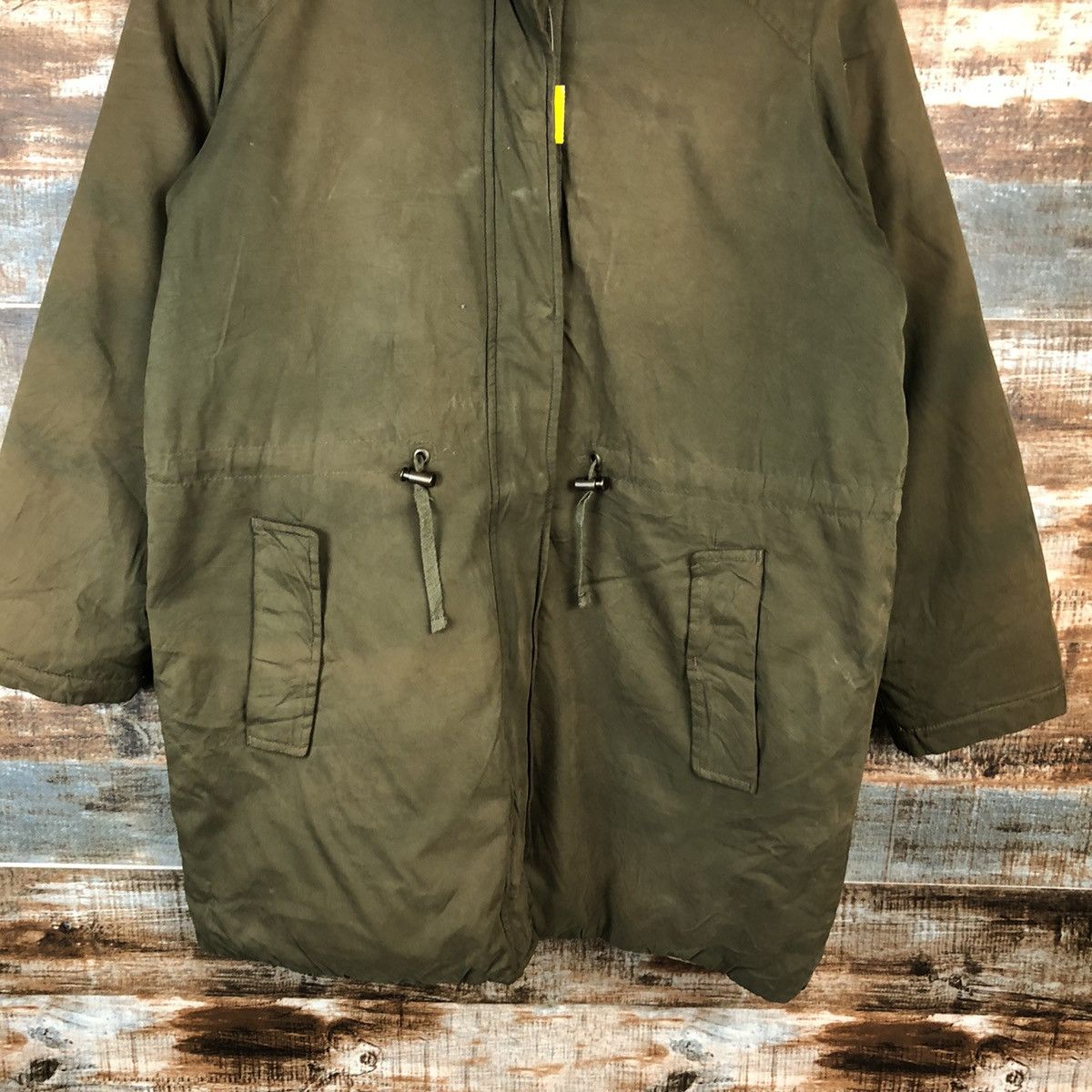 Japanese Brand × Vintage Les Hwages Green faded Parkas Hoodie #A1616 Size US L / EU 52-54 / 3 - 6 Thumbnail