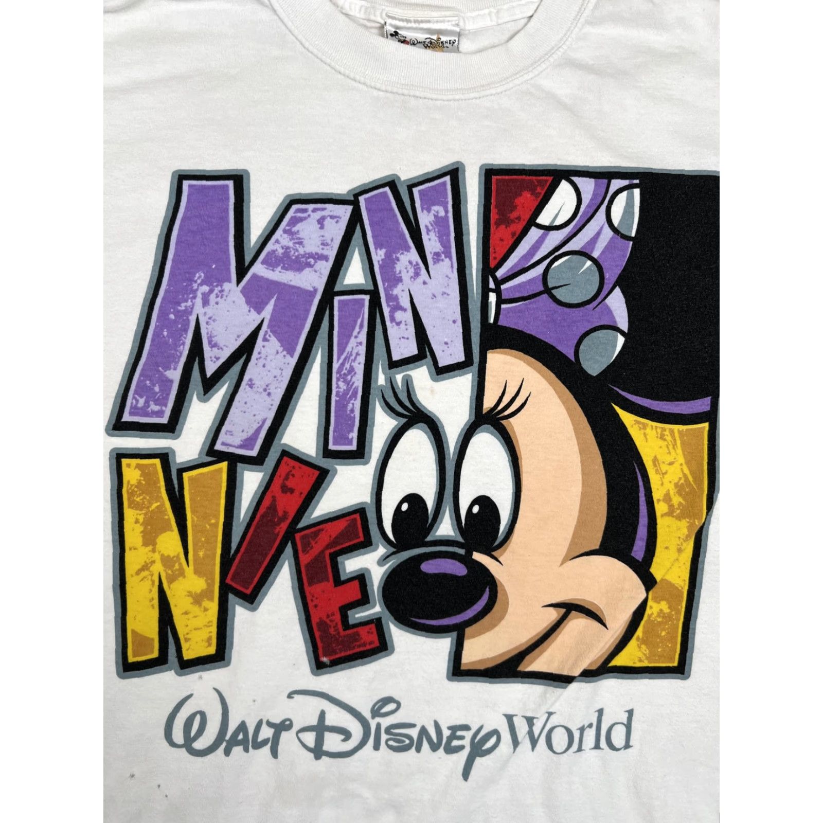 Disney VINTAGE Disney T-Shirt Minnie Mouse White Large Mens Crew Neck Graphic Print 90s Souvenir Shirt Size US L / EU 52-54 / 3 - 2 Thumbnail