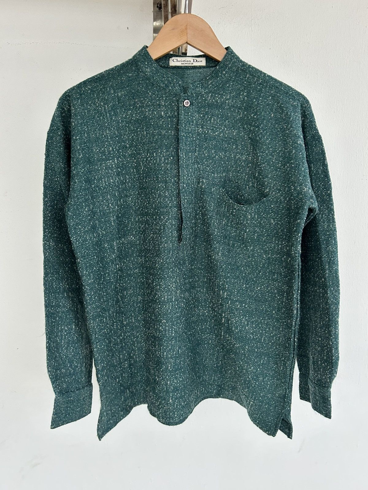 Christian Dior Monsieur Vintage Wool Longsleeve Green Vintage Size US M / EU 48-50 / 2 - 1 Thumbnail