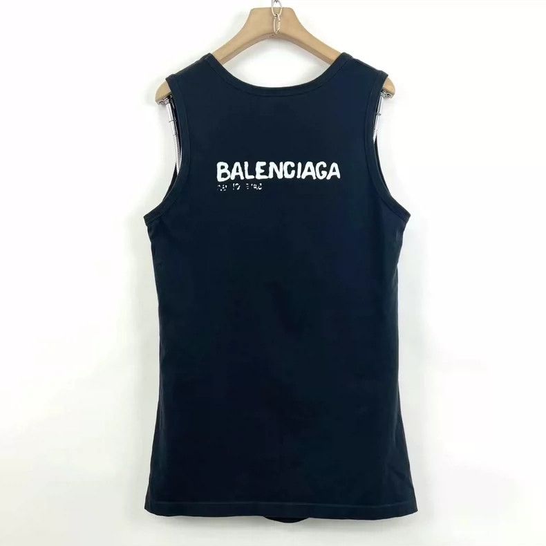Balenciaga Balenciaga Black Letter Printed Doodle Round Neck Vest Siz Size US XS / EU 42 / 0 - 2 Thumbnail