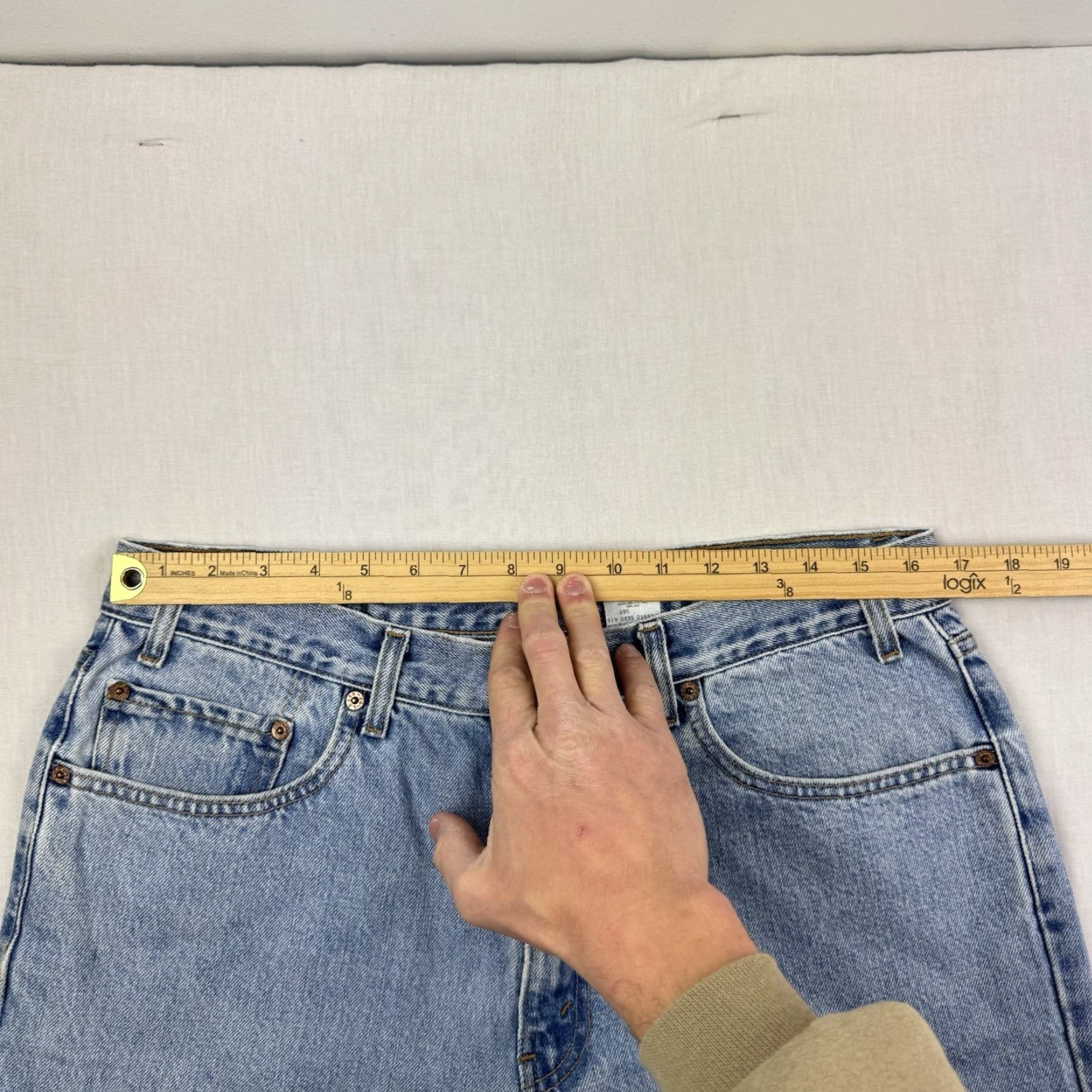 Levi's VINTAGE Levi's 550 Jeans Mens Adult 36x30 Relaxed Light Wash 90s Hipster Straight Blue Cotton Size US 36 / EU 52 - 7 Thumbnail