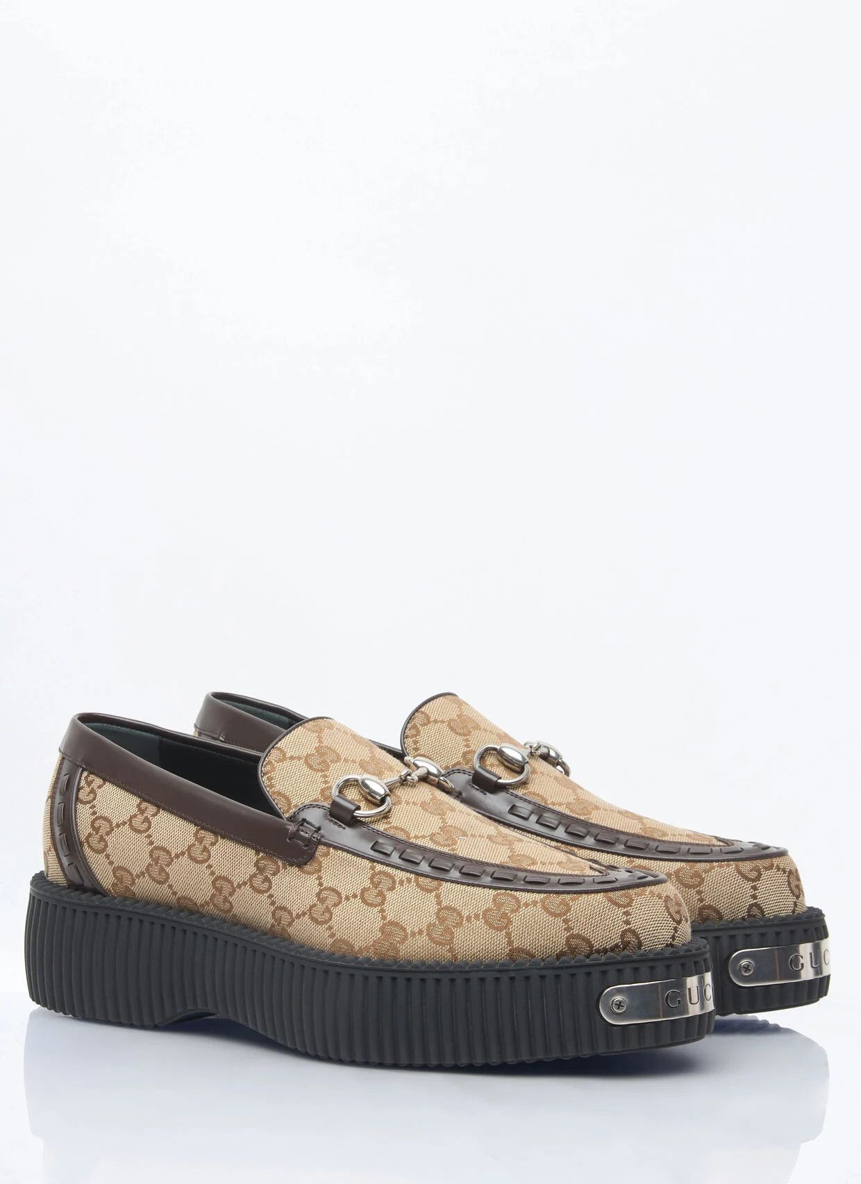 Gucci o1mt1gz0925 Men's Gucci Horsebit Creeper Loafers Multicolor Size US 7 / EU 40 - 3 Thumbnail