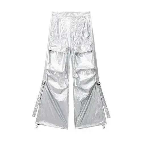 Designer × Japanese Brand Silver Pants Cargo Baggy Size US 32 / EU 48 - 1 Thumbnail