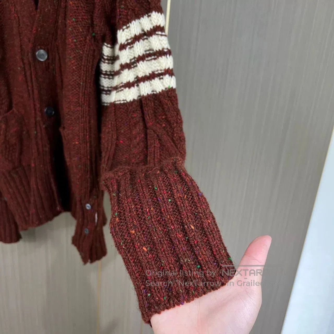 Thom Browne thom browne chunky knit cardigan with stripes. Size US M / EU 48-50 / 2 - 8 Thumbnail