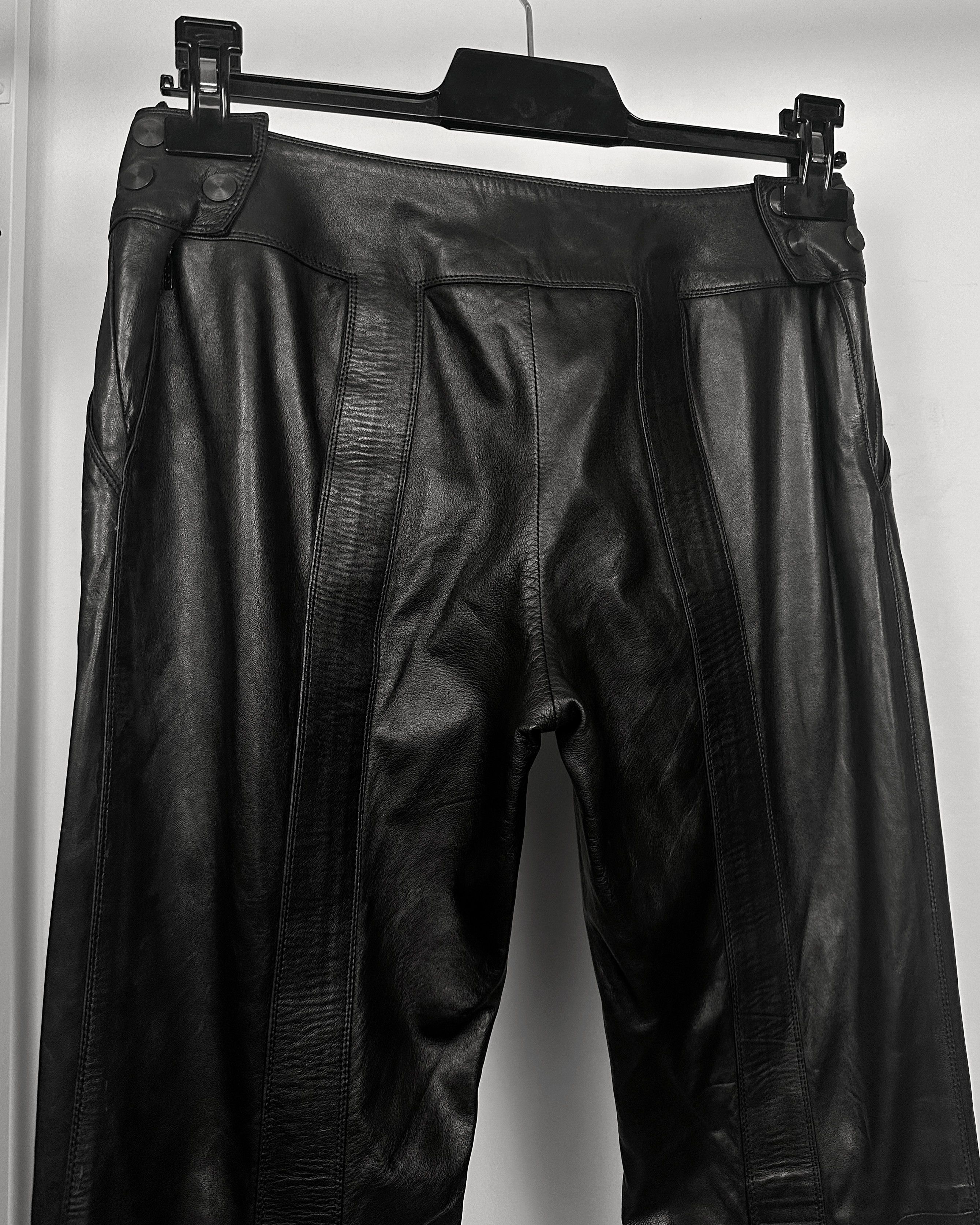 Gucci Gucci Leather Straight-Bootcut Transformer Biker Pants Size US 31 - 5 Thumbnail
