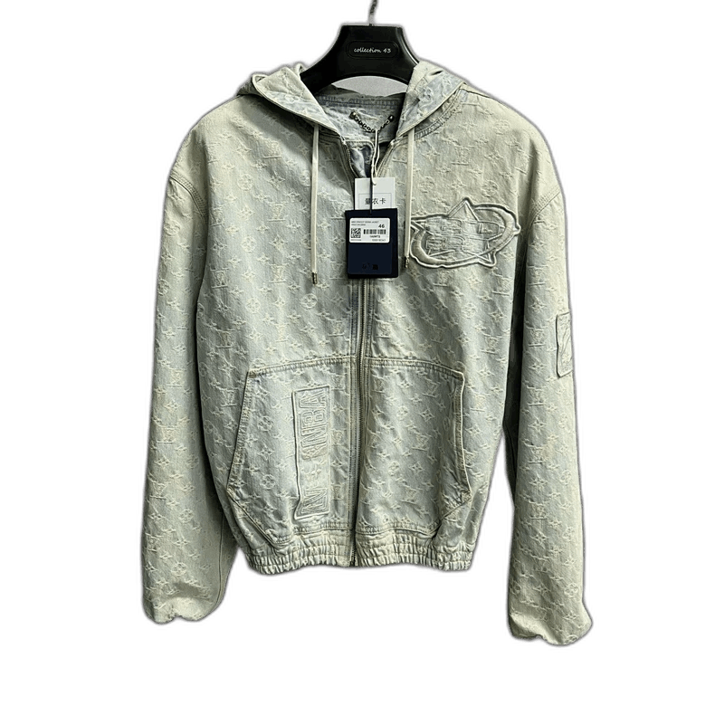 Louis Vuitton Louis Vuitton Blue Hooded Denim Jacket Size US M / EU 48-50 / 2 - 1 Thumbnail
