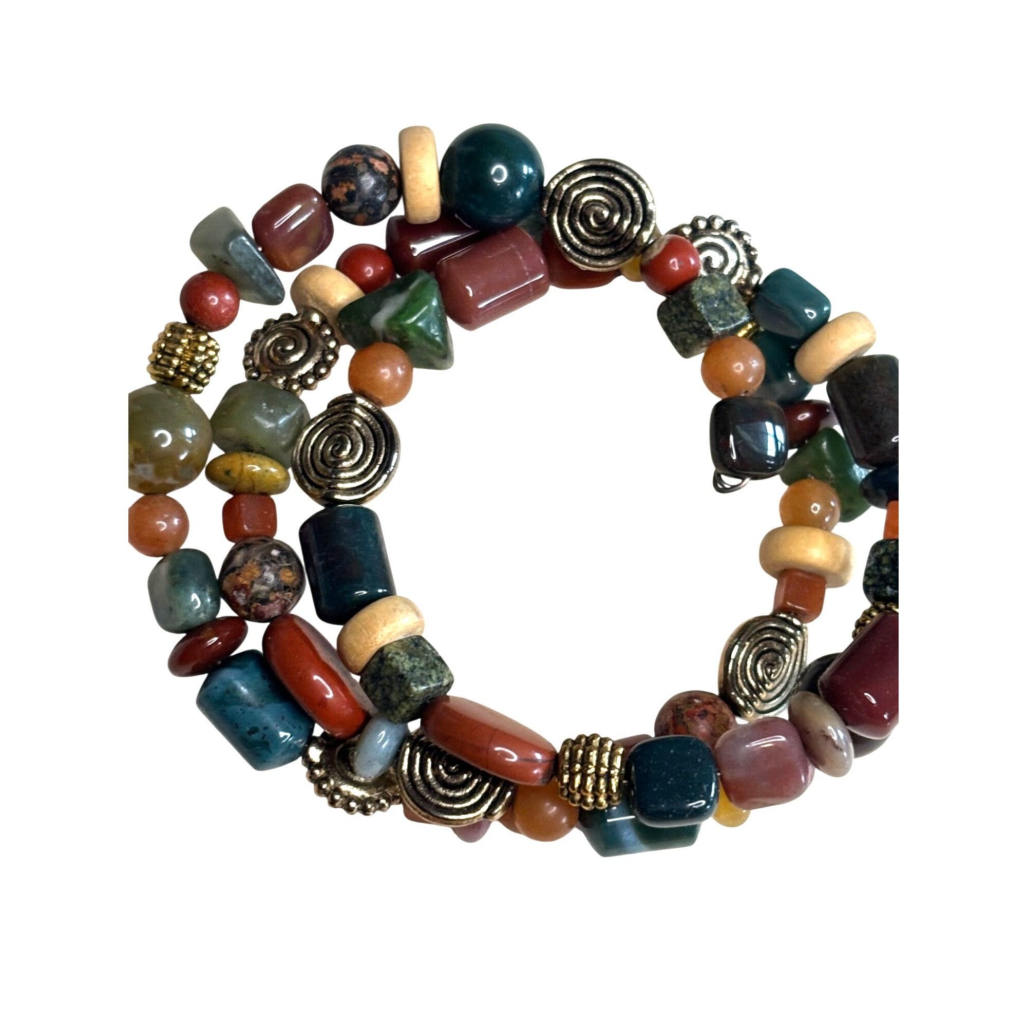 Other Chunky Multicolor Beaded Stretch Bracelets With Metal Accent Size ONE SIZE - 4 Thumbnail