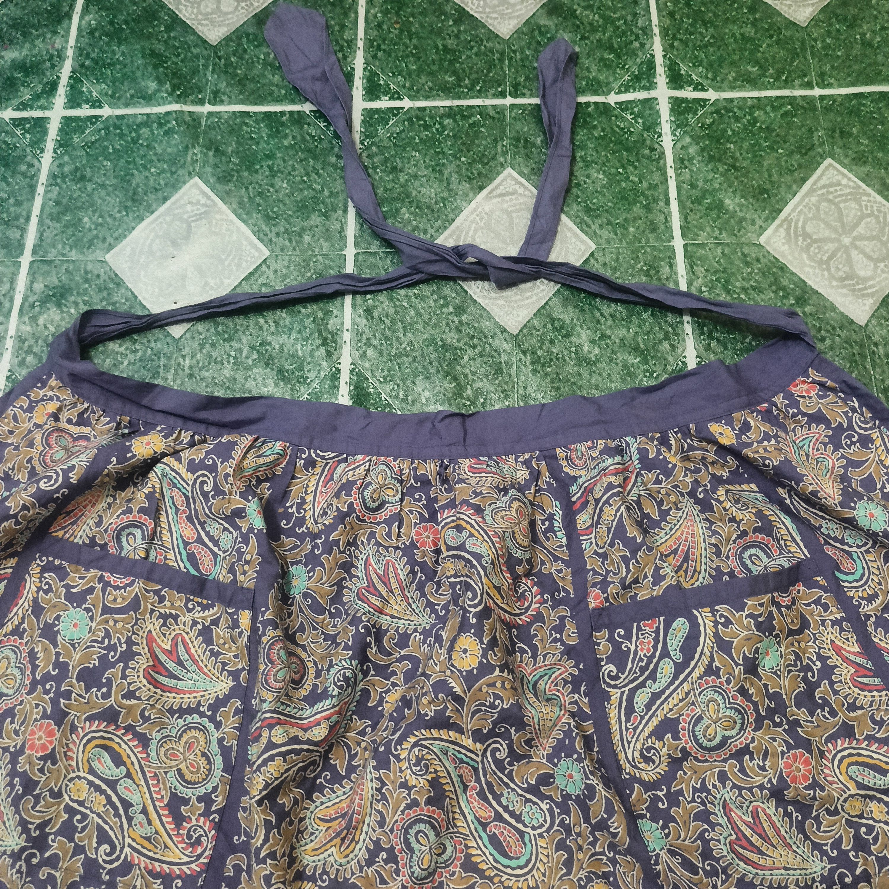 Saint Laurent Paris Rare Vtg YvesSaintLaurent YSL Apron Bandana Design Size ONE SIZE - 5 Thumbnail
