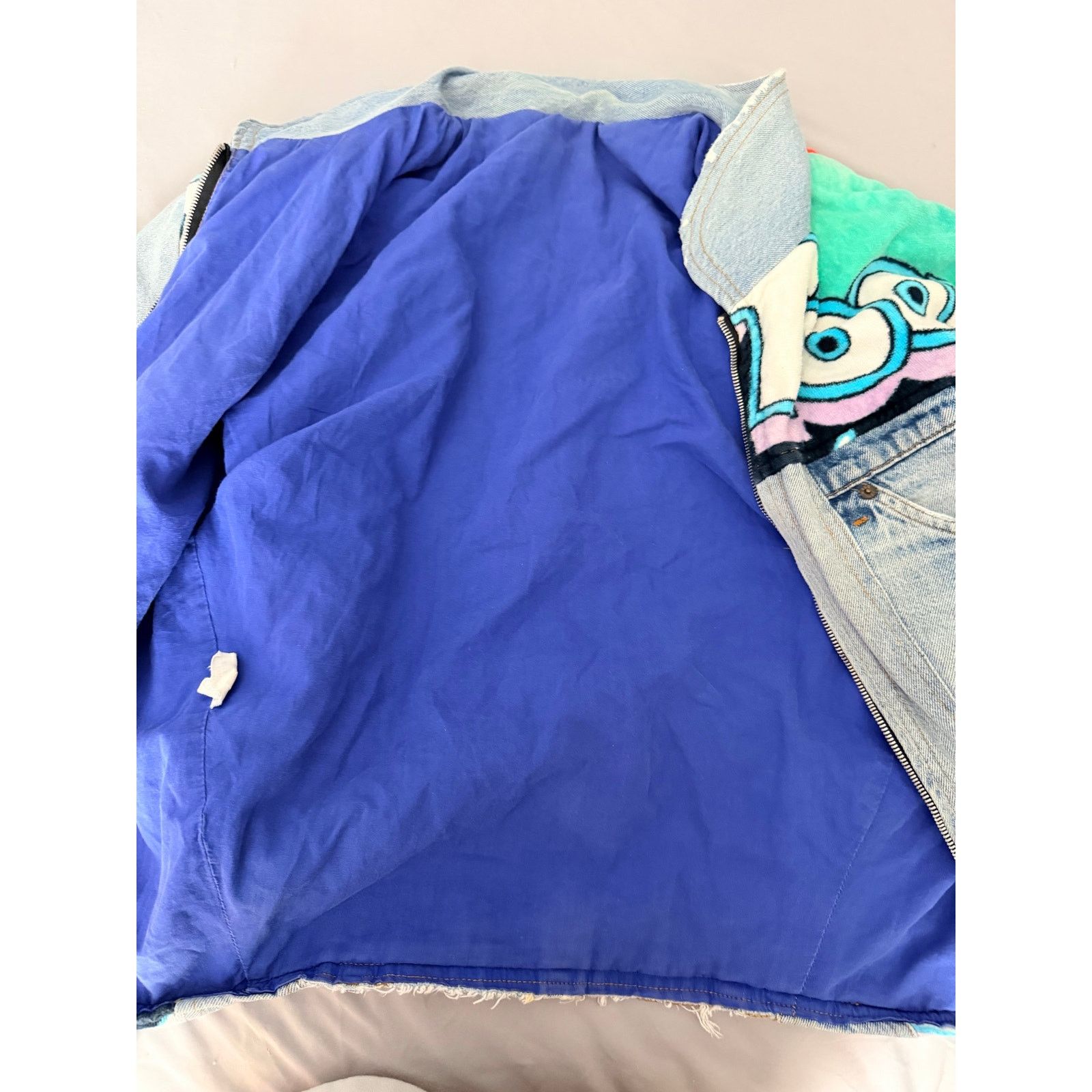 Too Cute Guetta Bros. 0259 Vtg 90s Too Cute Hollywood Tiny Toons Denim Jacket Size L / US 10 / IT 46 - 6 Thumbnail