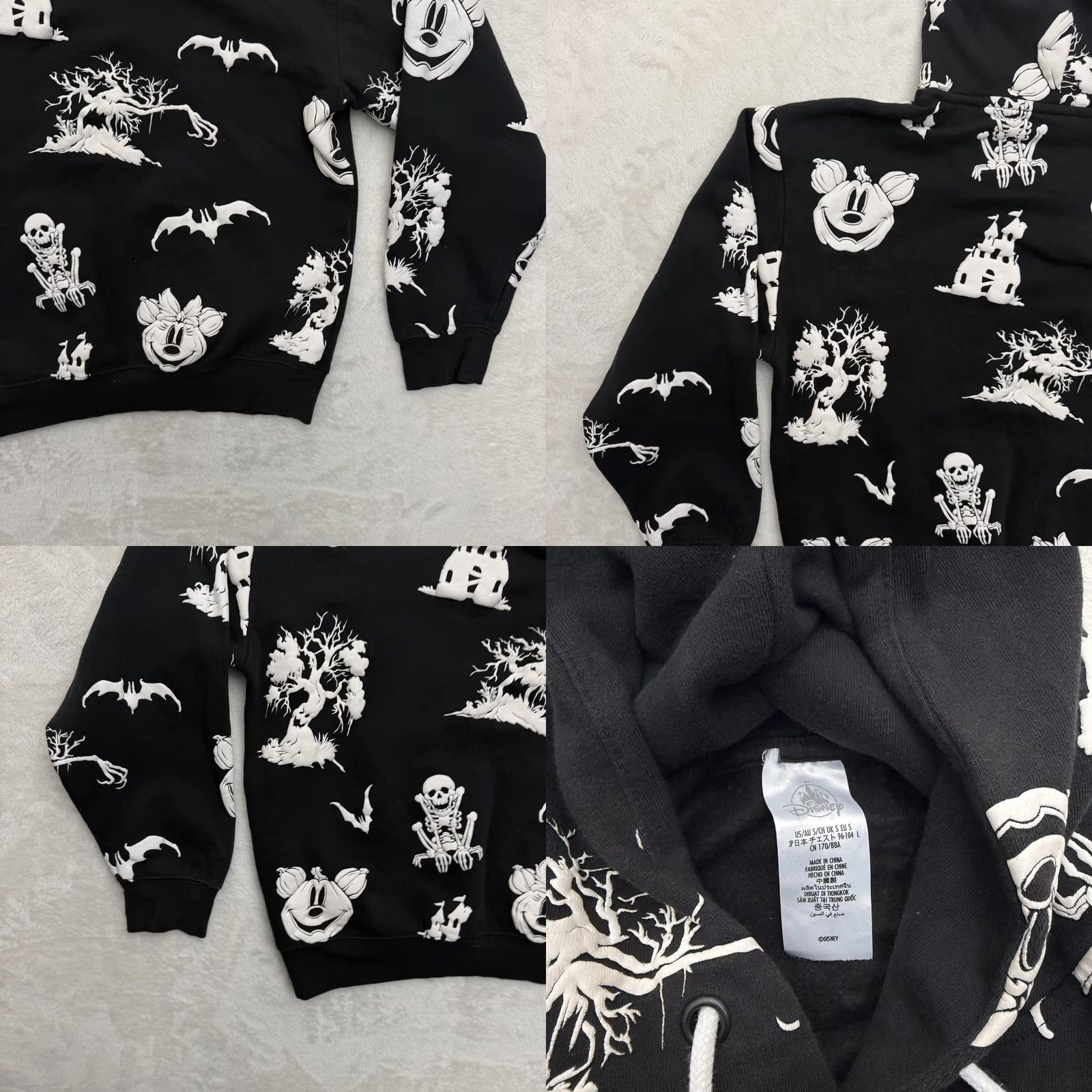 Disney Disney Mickey Minnie Hoodie Shirt Mens S Black Halloween Glow In The Dark Size US S / EU 44-46 / 1 - 9 Thumbnail