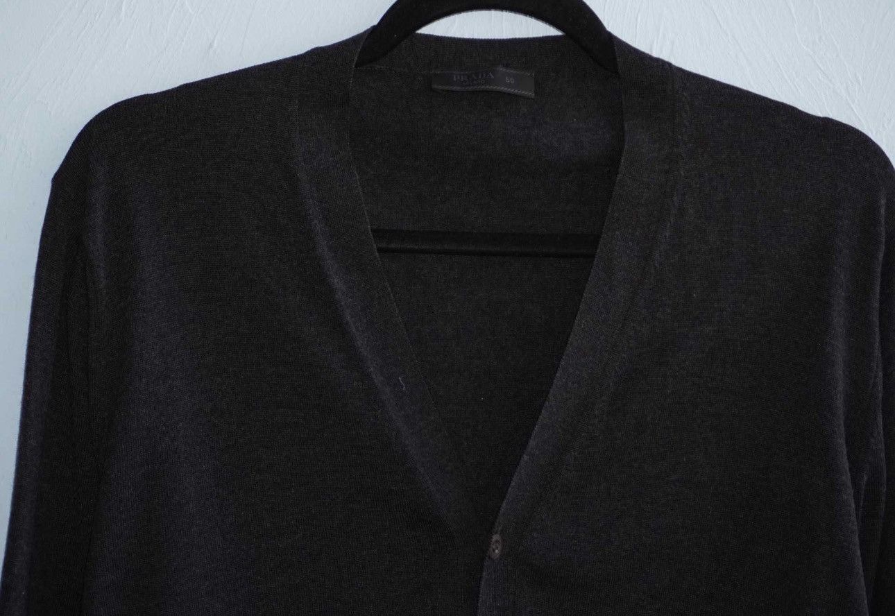 Prada PRADA SS2021 Gray Wool Cardigan Raf Simons Sweater Black tag Size US M / EU 48-50 / 2 - 5 Thumbnail