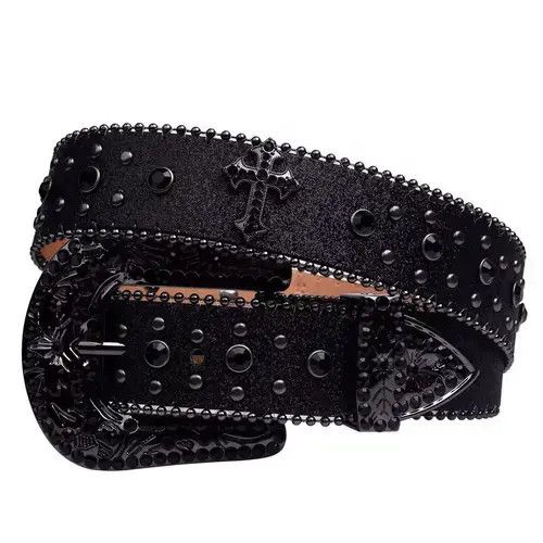 Other Diamond Cowboy Fashion PU Leather Belt Size ONE SIZE - 1 Thumbnail