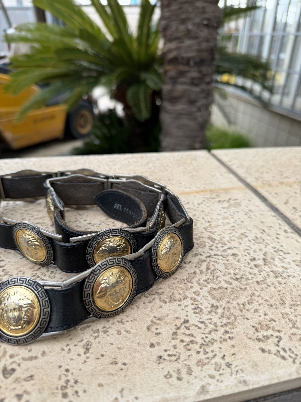 Versace Versace Leather Belt Vintage Medusa Gold 1990s Size ONE SIZE - 3 Thumbnail