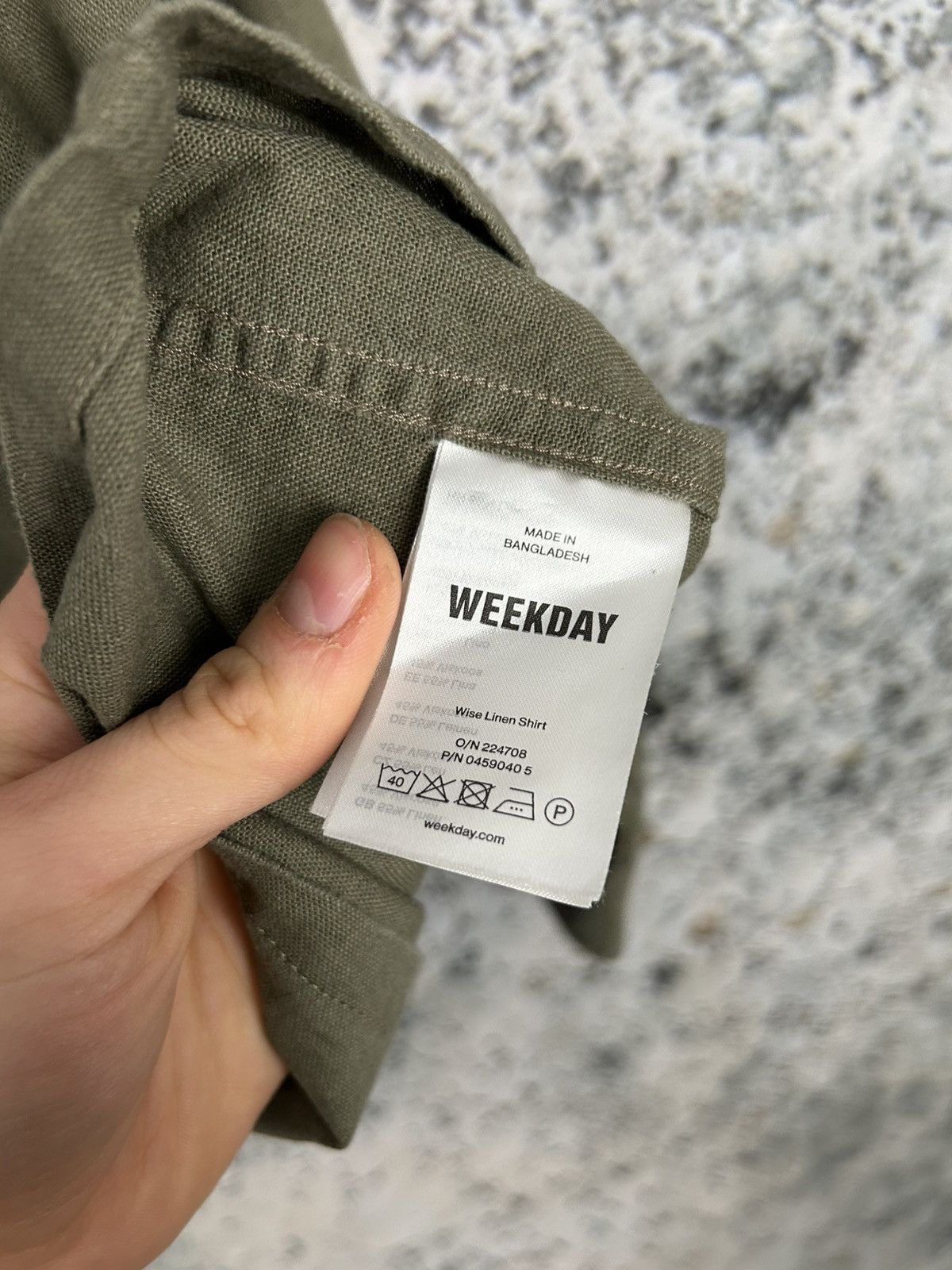 Weekday Weekday Khaki Linen Shirt Outdoor Streetwear Basic Size US M / EU 48-50 / 2 - 5 Thumbnail