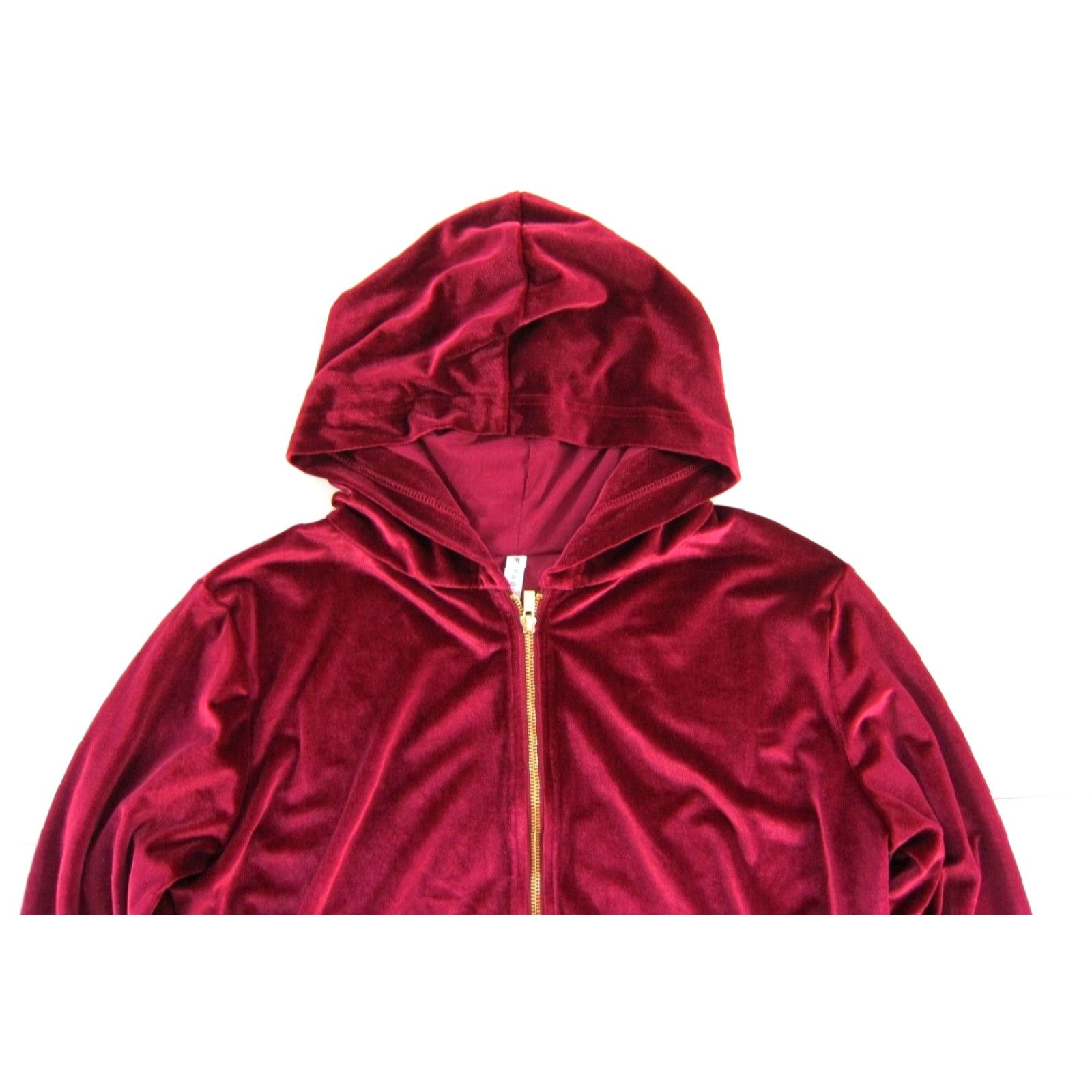 Fabletics Fabletics Pink Stretch Velvet Pocket Gold Zip Hooded Sweatshirt Women Large Size L / US 10 / IT 46 - 4 Thumbnail