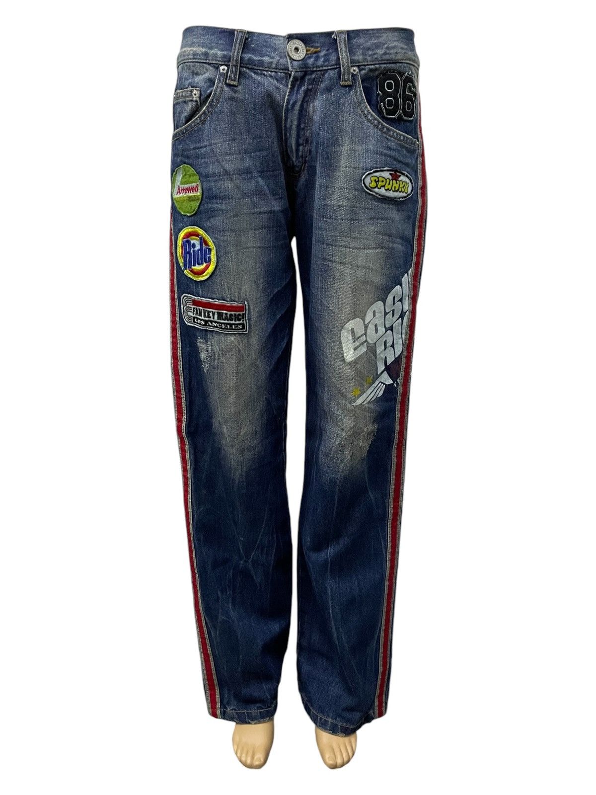 Hysteric Glamour × Shellac Buzz Spunky Japan Archive Surfer Patched Loose Jeans Size US 30 / EU 46 - 3 Thumbnail