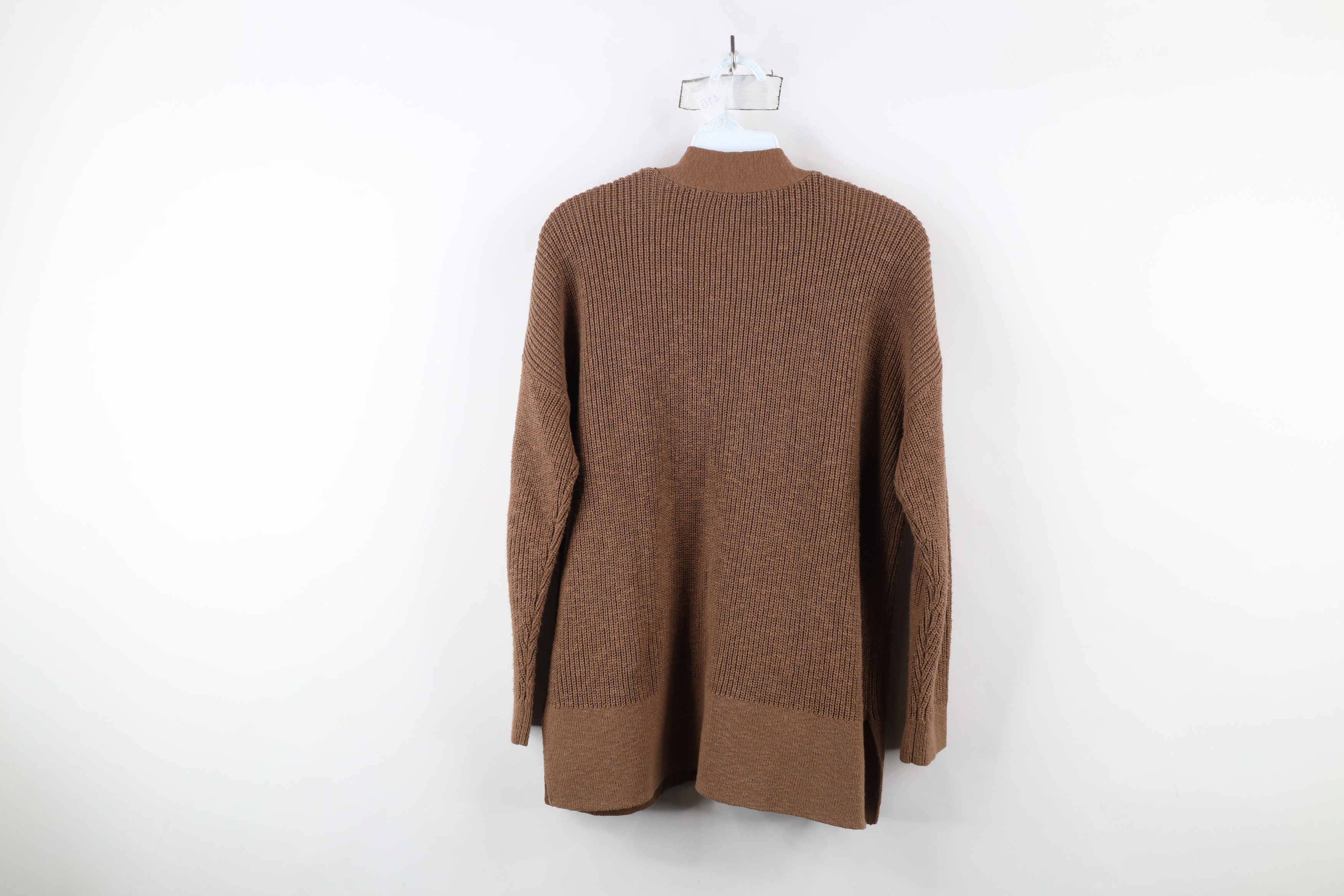 Madewell × Vintage Madewell Cotton Ribbed Knit Lovell Cardigan Sweater Brown Size S / US 4 / IT 40 - 8 Thumbnail