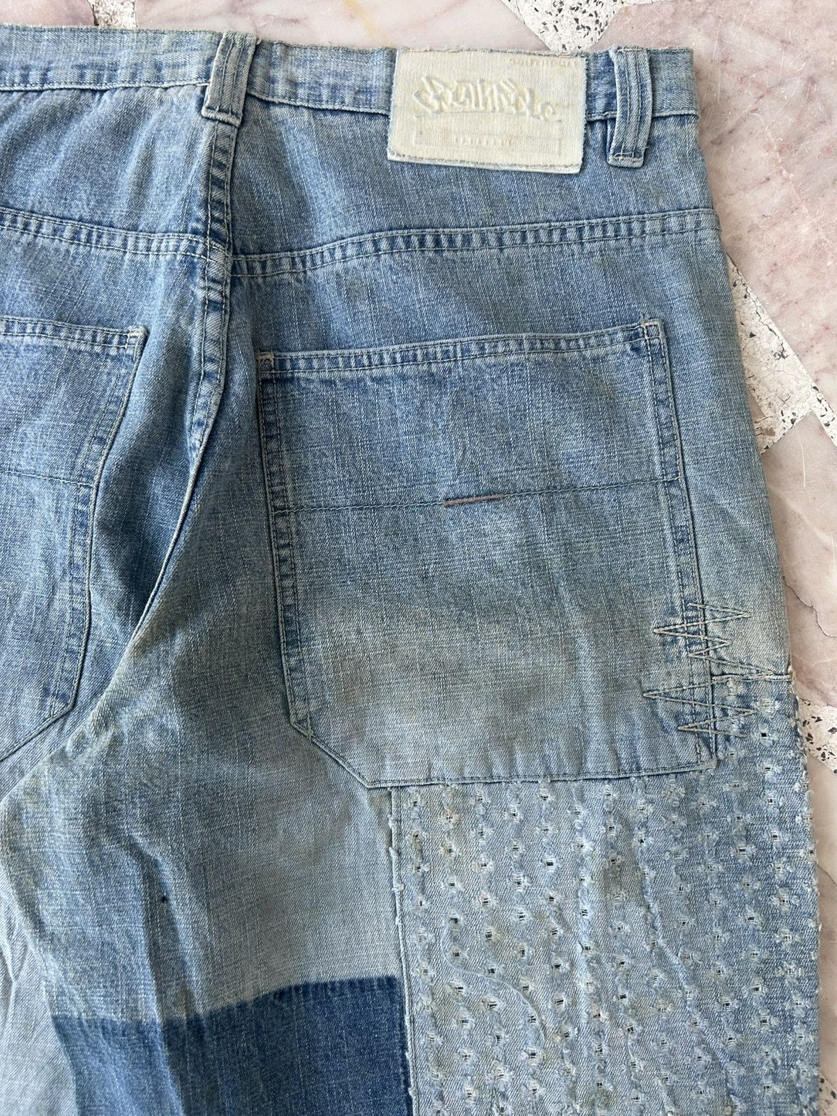 Southpole Southpole Vintage Sashiko Patchwork Japan Denim Size US 30 / EU 46 - 10 Thumbnail
