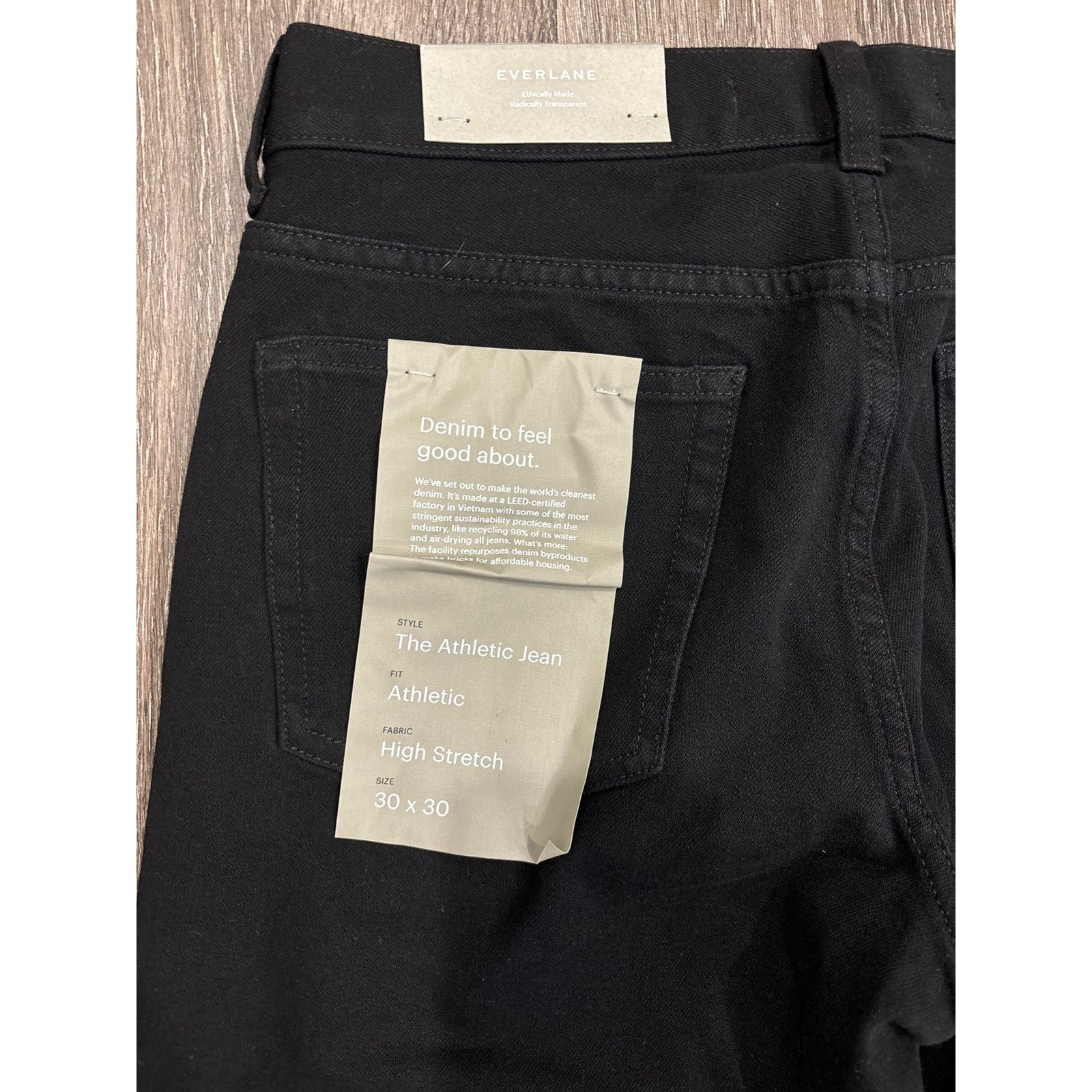 Everlane NWT Everlane The Athletic Jean Uniform In Black Size 30x30 Size US 30 / EU 46 - 8 Thumbnail