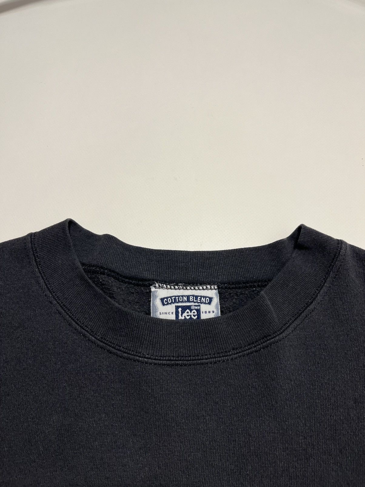 Lee Perfectly Faded Black 90s Lee Heavyweight Sweatshirt Boxy Size US XL / EU 56 / 4 - 2 Thumbnail