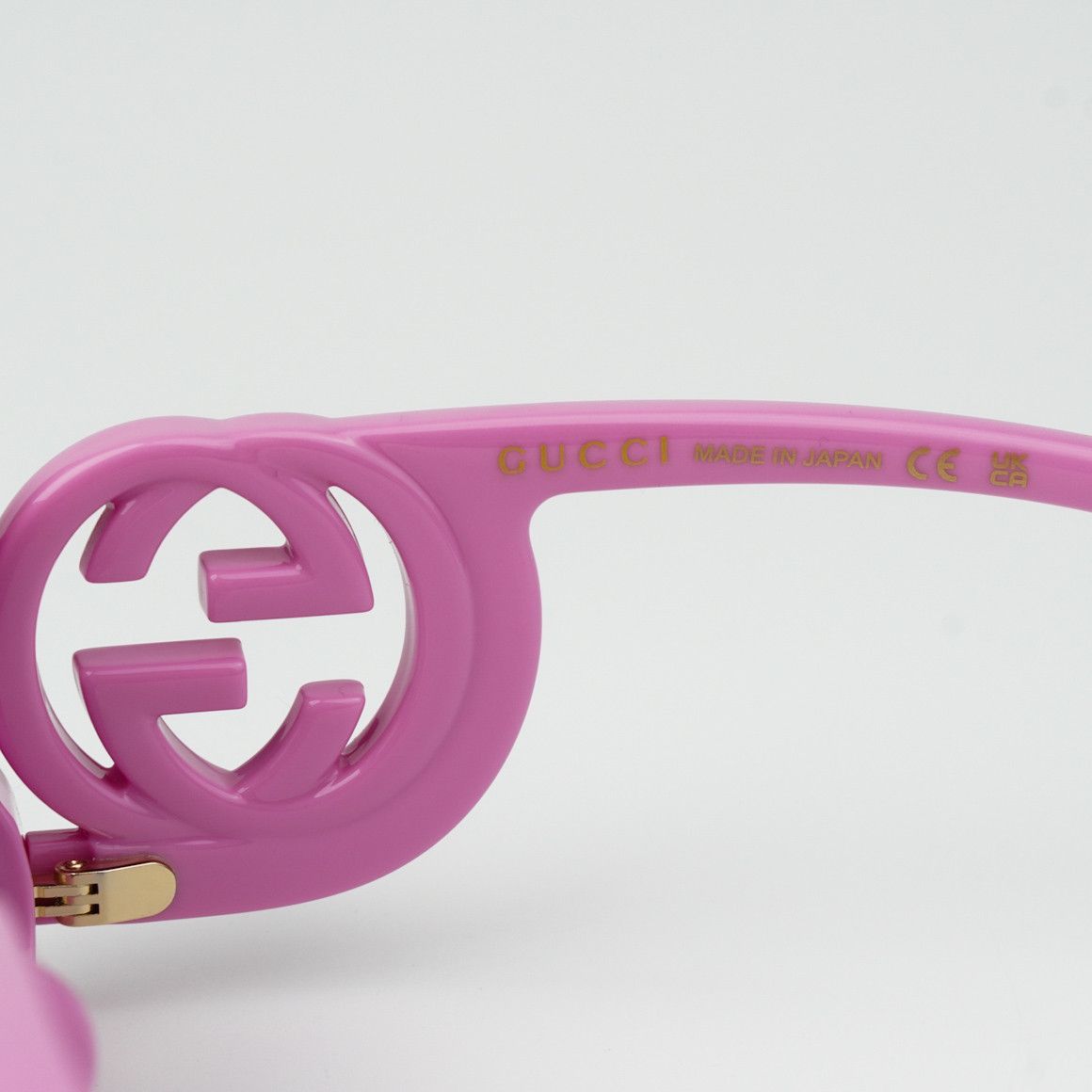 Gucci NEW Gucci GG1325S 006 Pink Grey Rectangle Unisex Sunglasses Size ONE SIZE - 6 Thumbnail