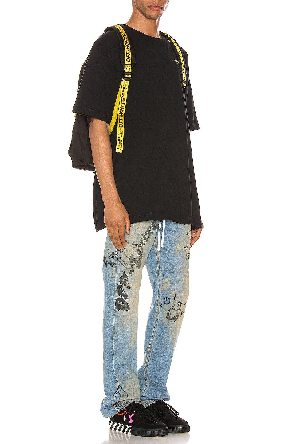 Off-White Black and Yellow Acrylic Arrows Oversized T-Shirt Size US M / EU 48-50 / 2 - 3 Thumbnail