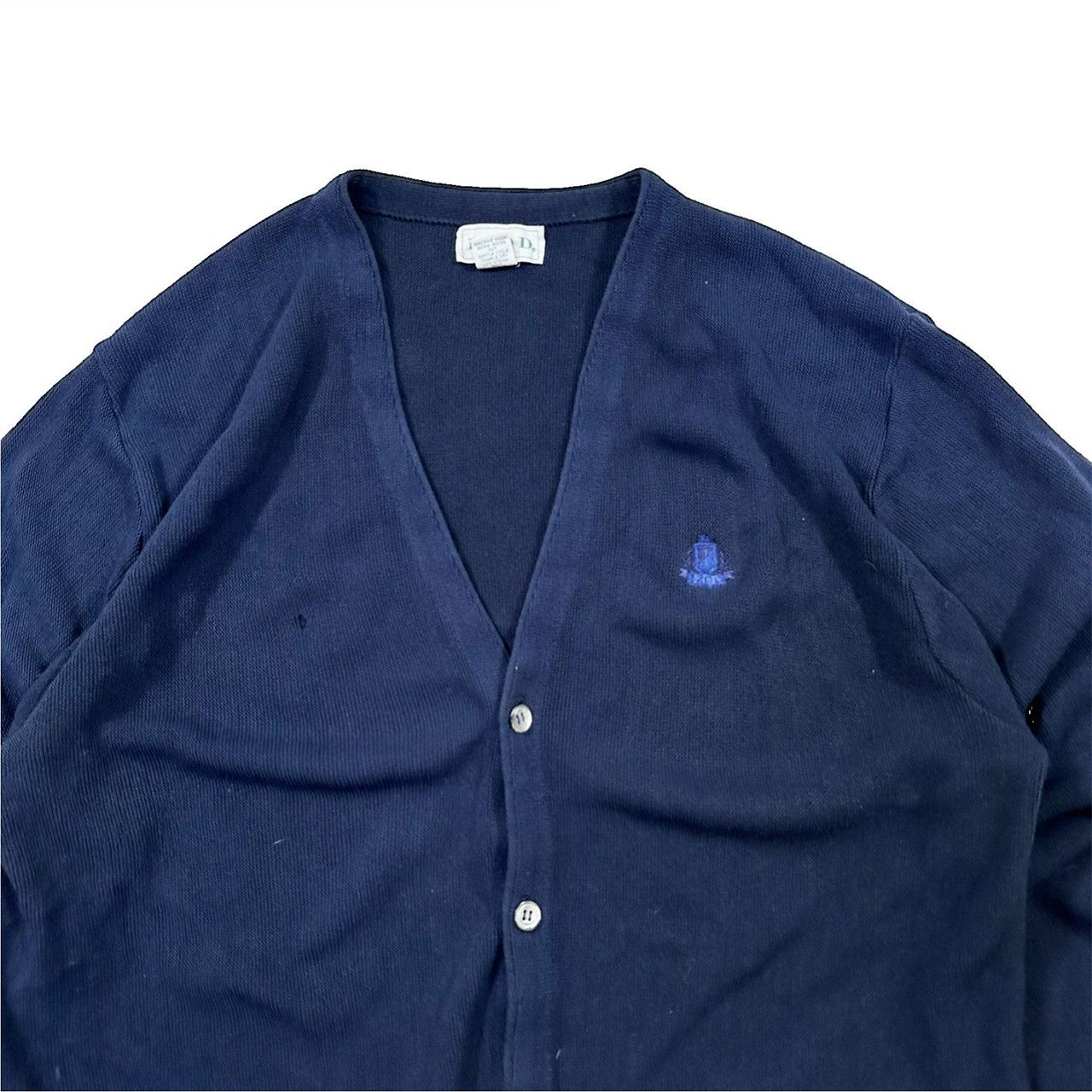 Vintage Vintage 90s Made in USA Izod Blue Knit Cardigan Sweater Size US L / EU 52-54 / 3 - 2 Thumbnail