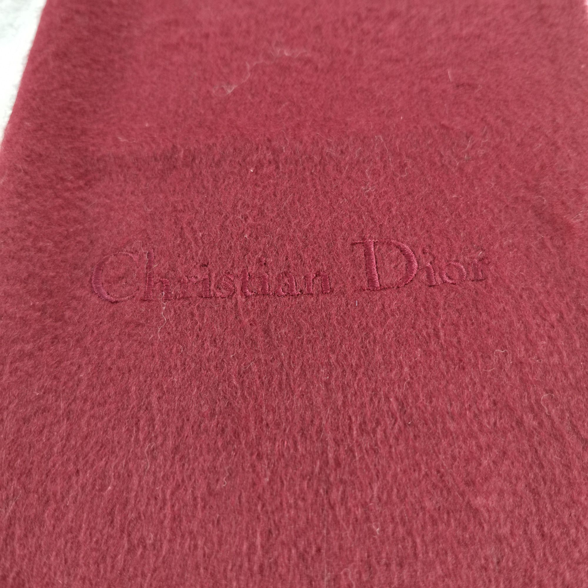 Christian Dior Monsieur Vintage Christian DIOR Scarf Wool Warmer Fringe Scarves Size ONE SIZE - 3 Thumbnail